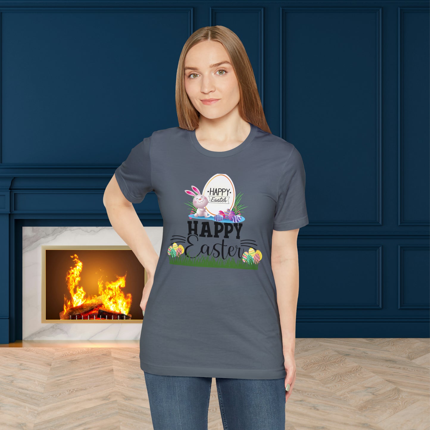 Happy Easter Unisex Jersey Short Sleeve Tee