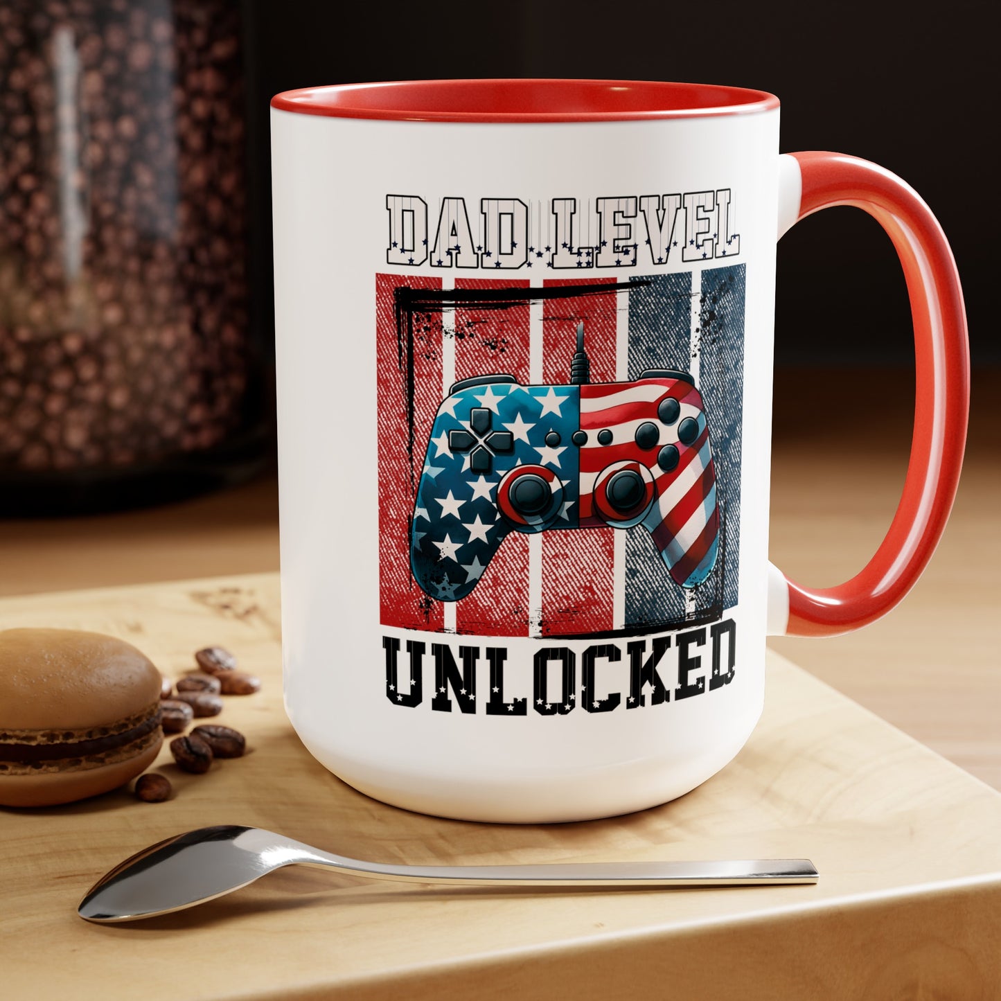 Happy father's dayTow-Tone Coffee Mug.15oz, Gift for Dad, Daddy's Coffee Mug