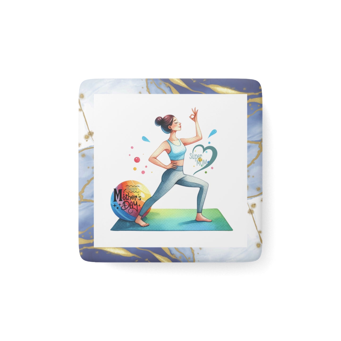 Happy Mother's Day Porcelain Magnet, Square
