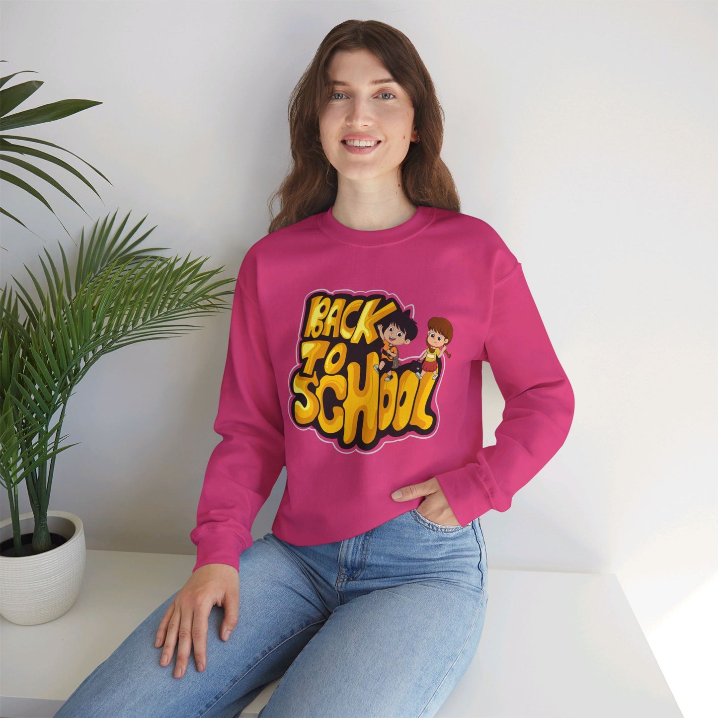 Back To school unisex heavy blend crewneck sweatshirt, We Love Teachers Sweatshirt,Teacher Back To school Sweatshirt. First Day Vibes Sweatshirt.