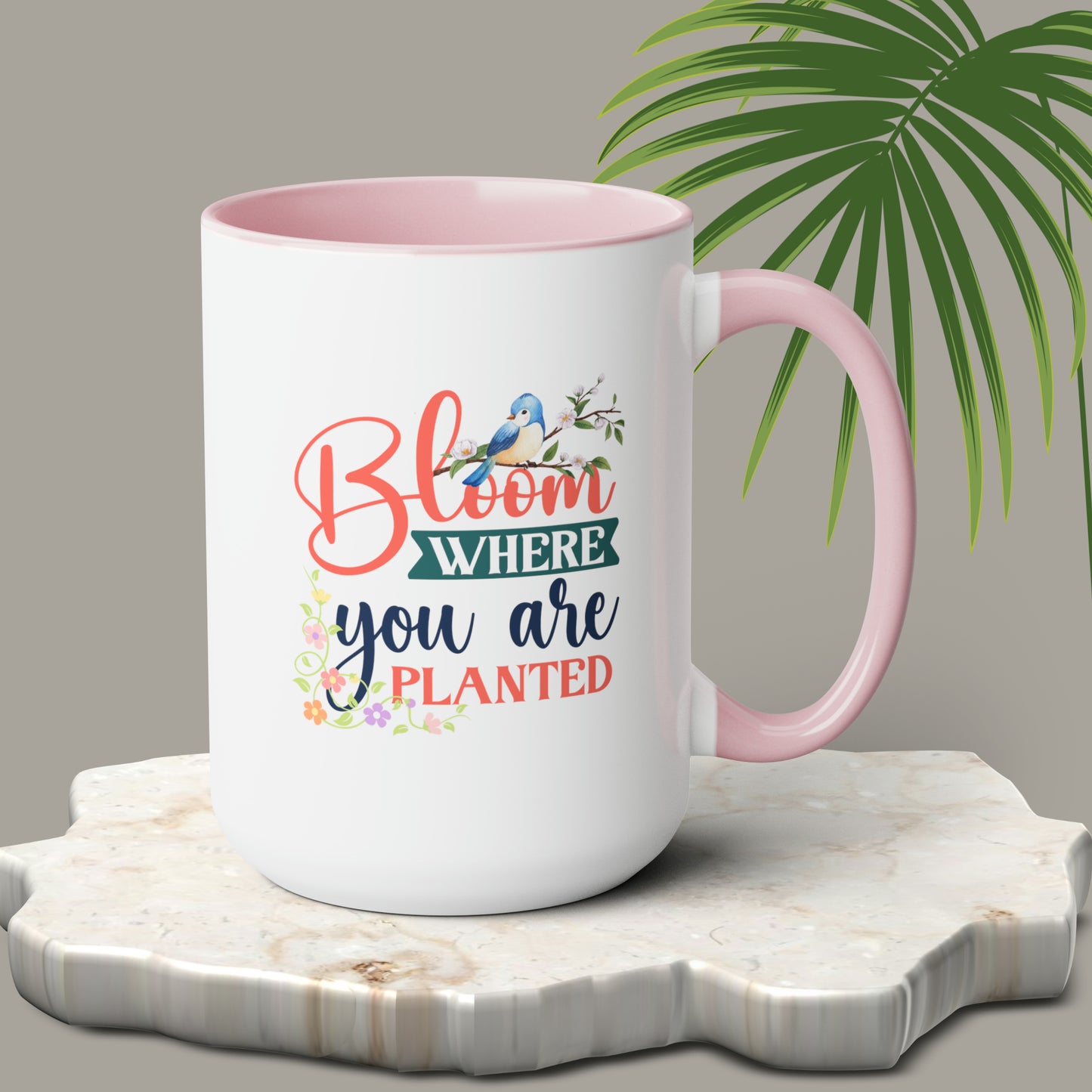 Spring time two-Tone Coffee Mugs, 15oz