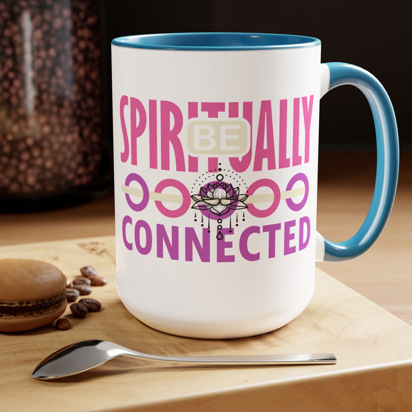 Be Spiritually Connected Yoga Coffee Mug, Cute Yoga Coffee Mug, Yoga lovers Coffee Mug, Yoga Instructor Gift, Gift For Yoga lover, Gift For Yogi.