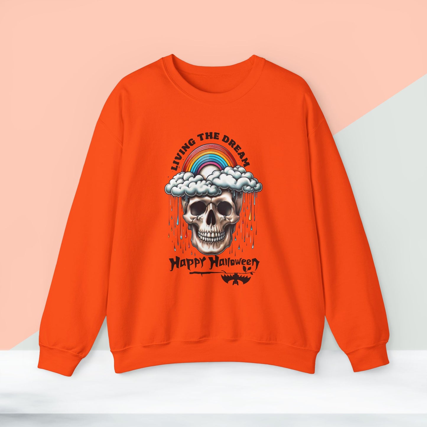 Halloween Sweatshirt, Happy Halloween Sweatshirt - Unisex Heavy Blend Crewneck, Halloween Sweatshirt, Cute Spooky Ghost sweatshirt.
