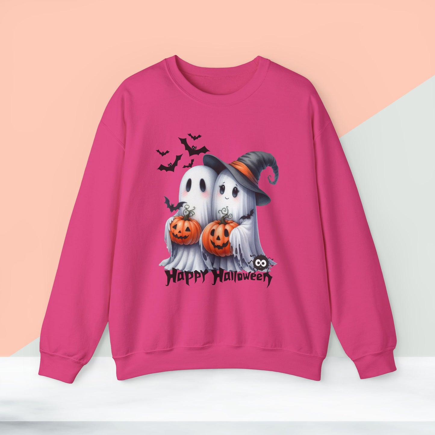 Happy Halloween Sweatshirt, Happy Halloween Sweatshirt - Unisex Heavy Blend Crewneck, Halloween Sweatshirt, Cute Spooky Ghost sweatshirt.