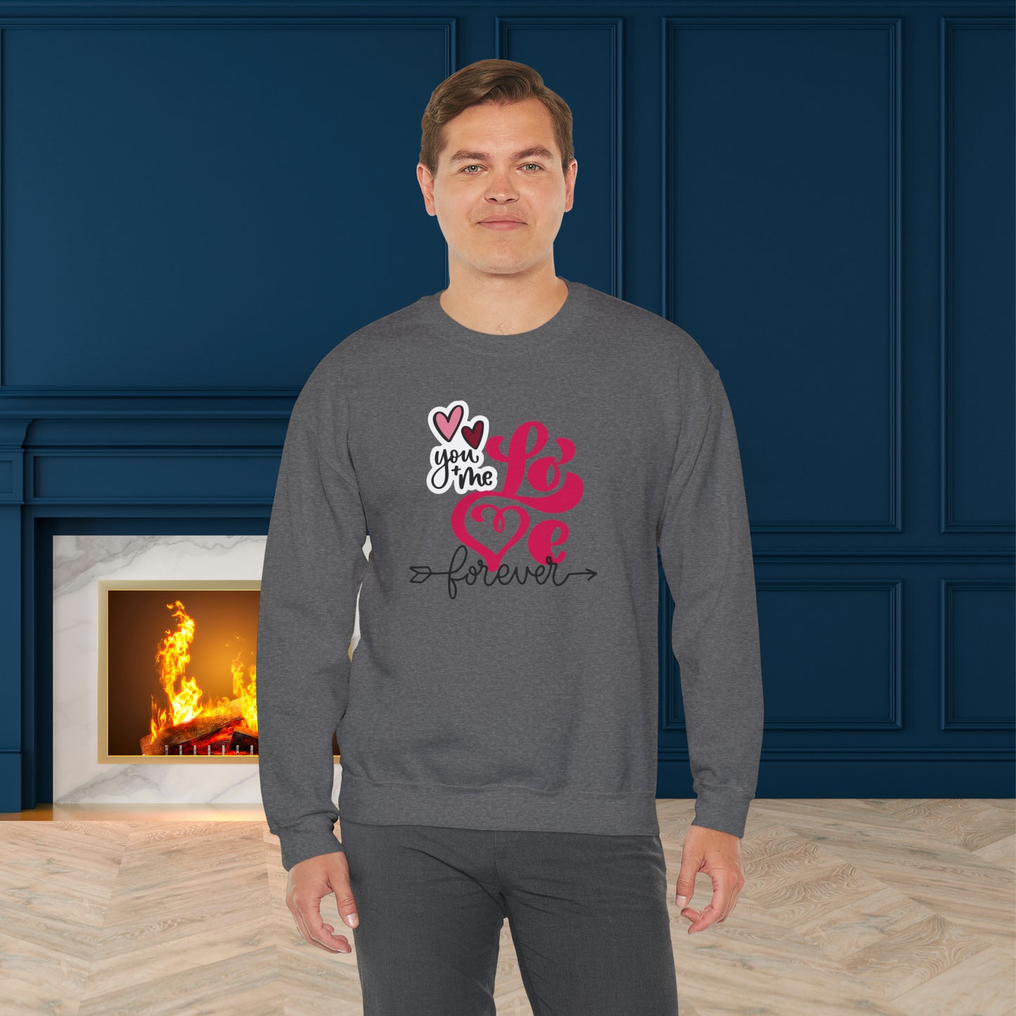 Happy valentines day Unisex Heavy Blend™ Crewneck Sweatshirt