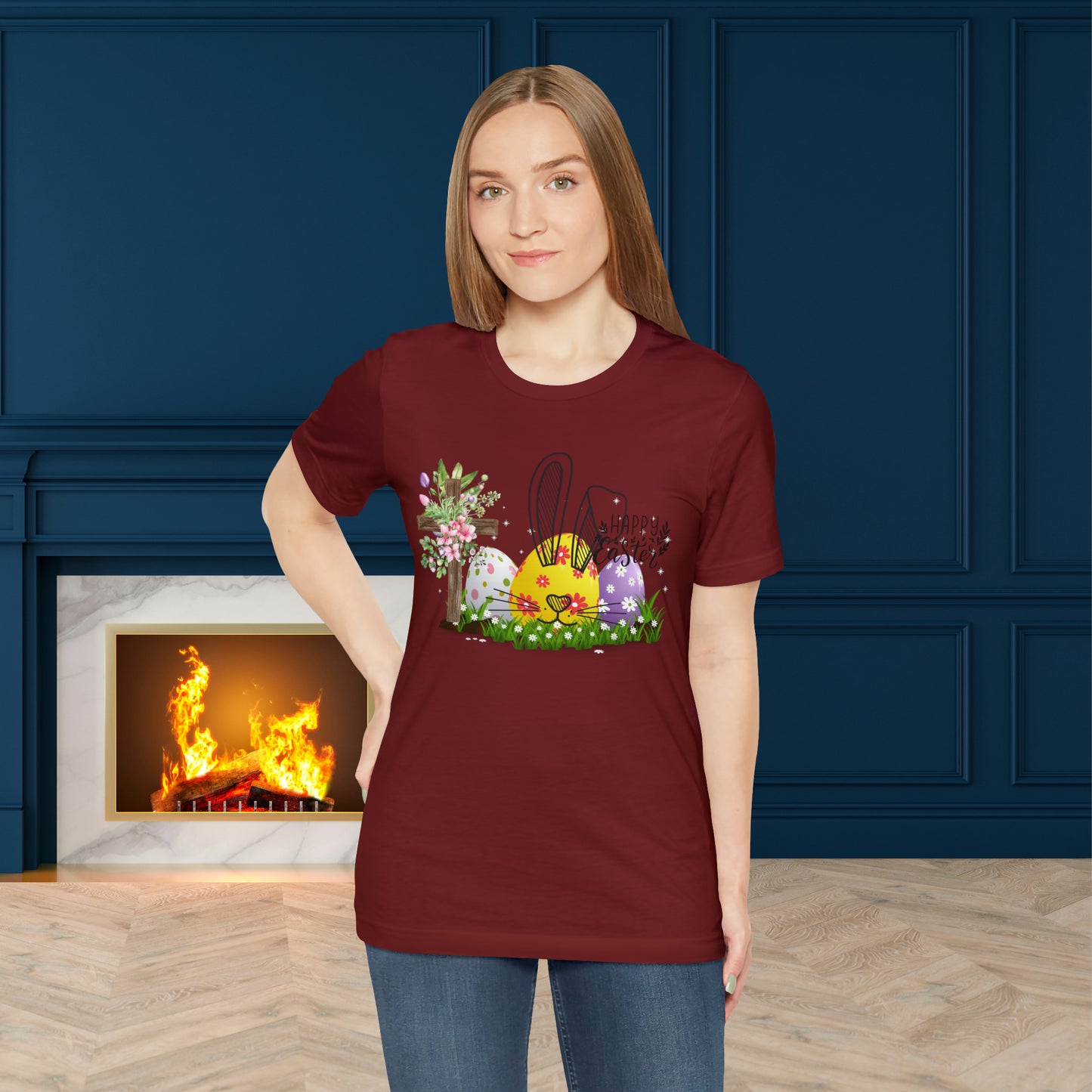Happy Easter Unisex Jersey Short Sleeve Tee
