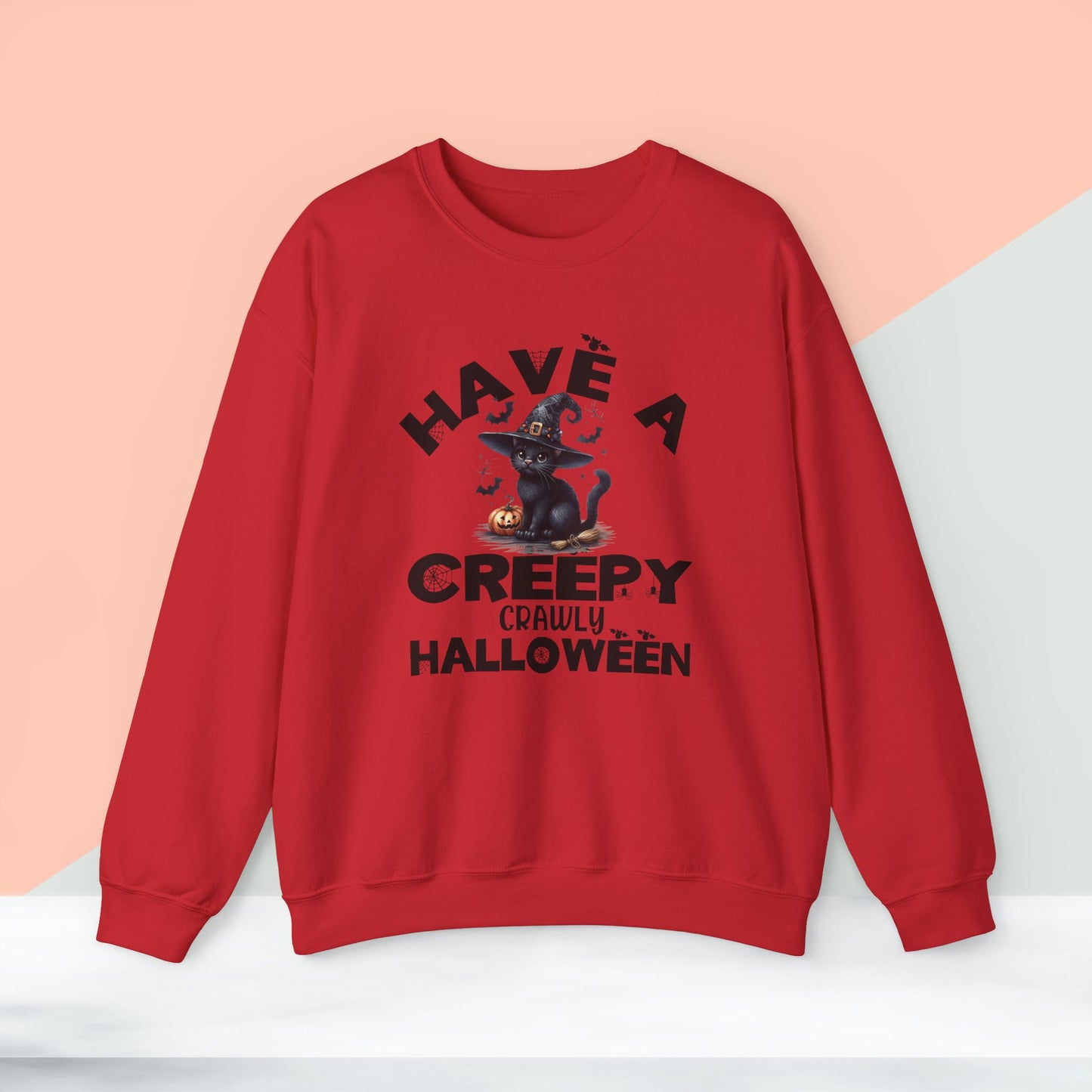 Have A Creepy Crawly Halloween Sweatshirt, Happy Halloween Sweatshirt - Unisex Heavy Blend Crewneck, Halloween Sweatshirt, Cute Spooky Ghost sweatshirt.