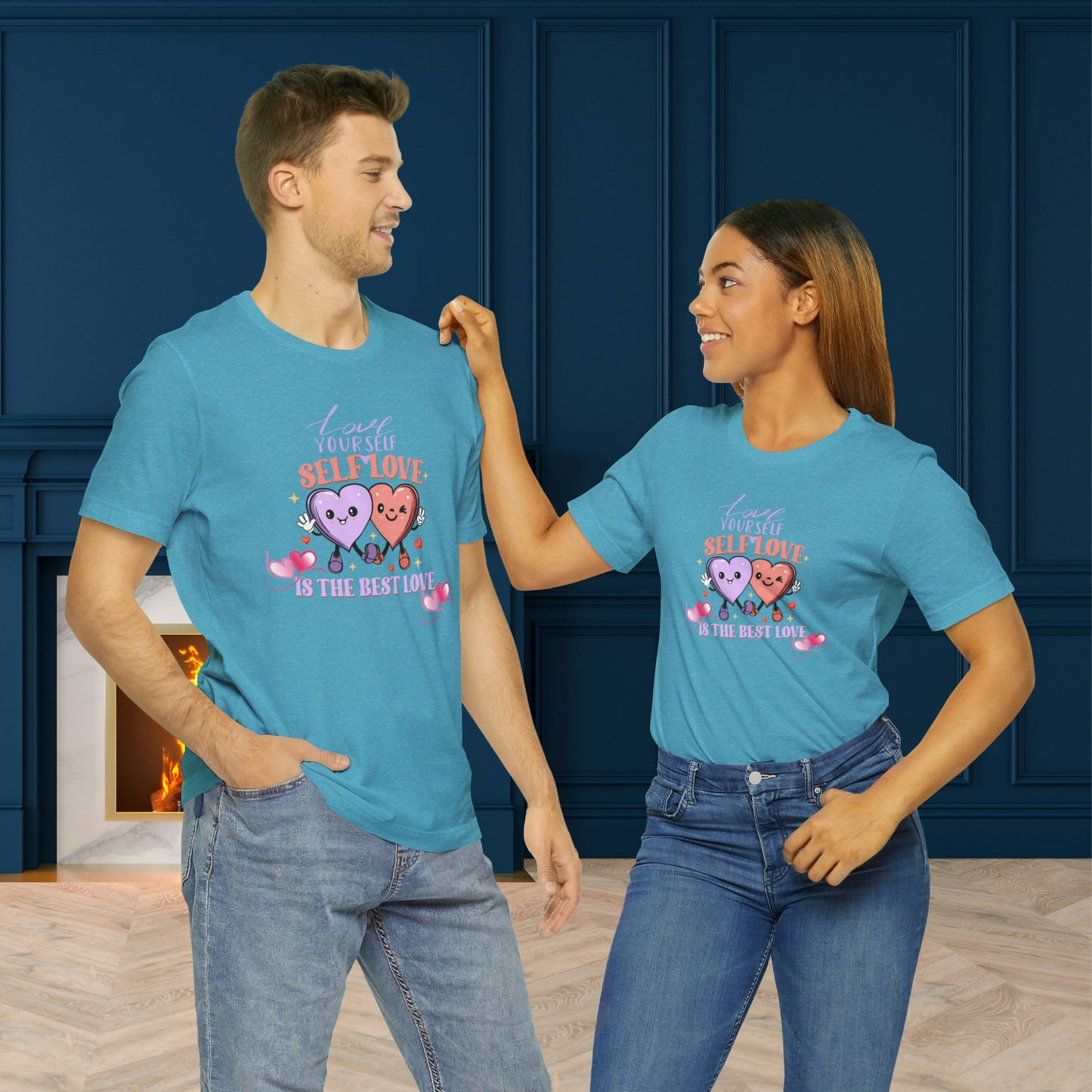 Happy valentines day Unisex Jersey Short Sleeve Tee