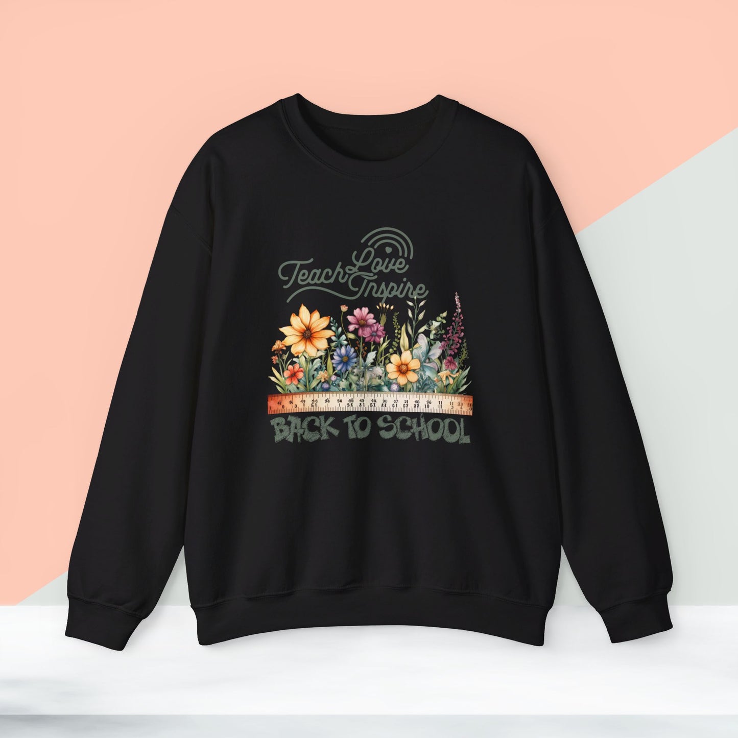 Back To school unisex heavy blend crewneck sweatshirt, We Love Teachers Sweatshirt,Teacher Back To school Sweatshirt. First Day Vibes Sweatshirt.