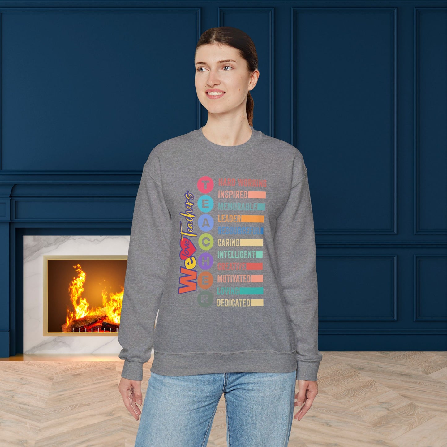 We Love Teachers Sweatshirt, Back To school unisex heavy blend crewneck sweatshirt, Teacher Back To school Sweatshirt. First Day Vibes Sweatshirt.