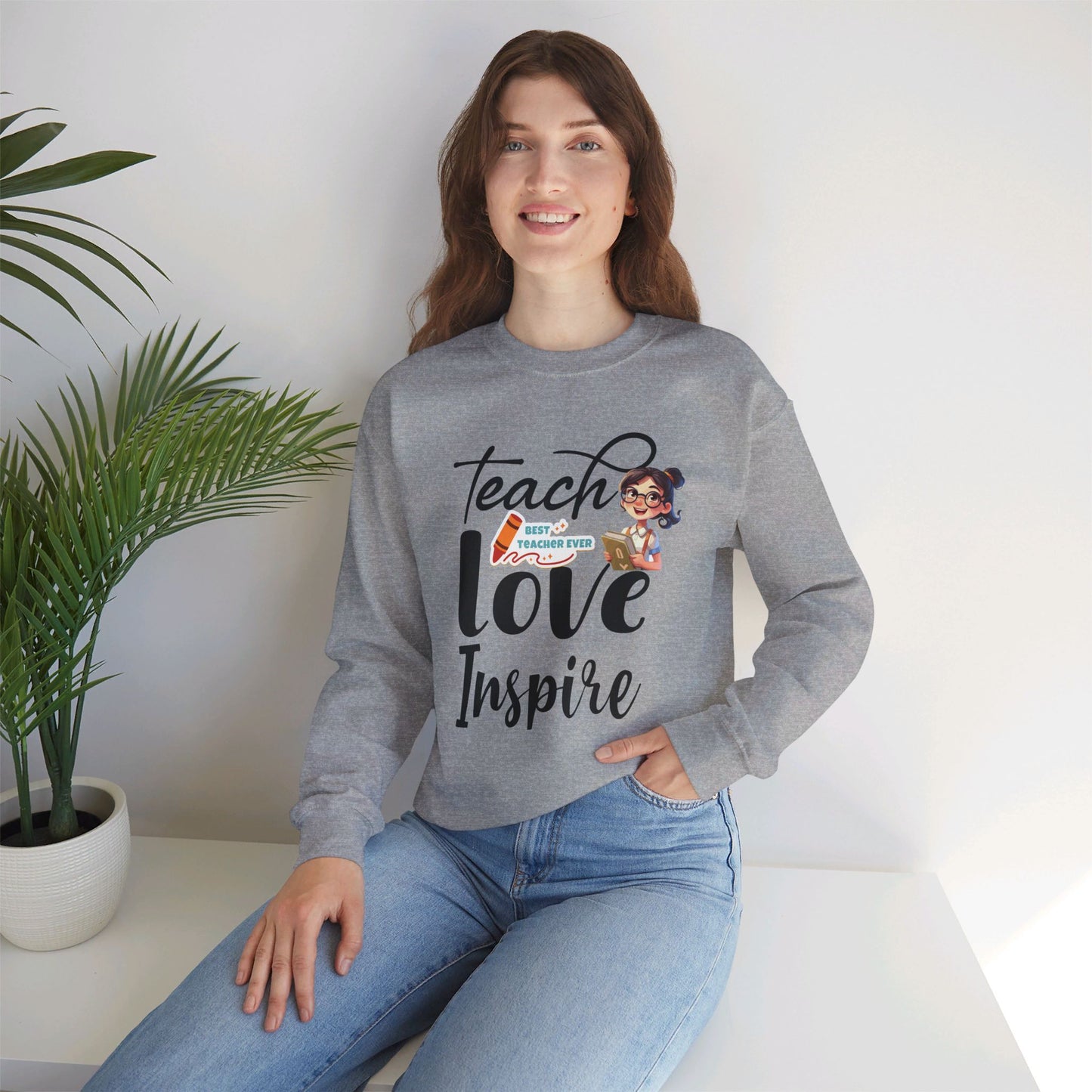We Love Teachers Sweatshirt, Back To school unisex heavy blend crewneck sweatshirt, Teacher Back To school Sweatshirt. First Day Vibes Sweatshirt.