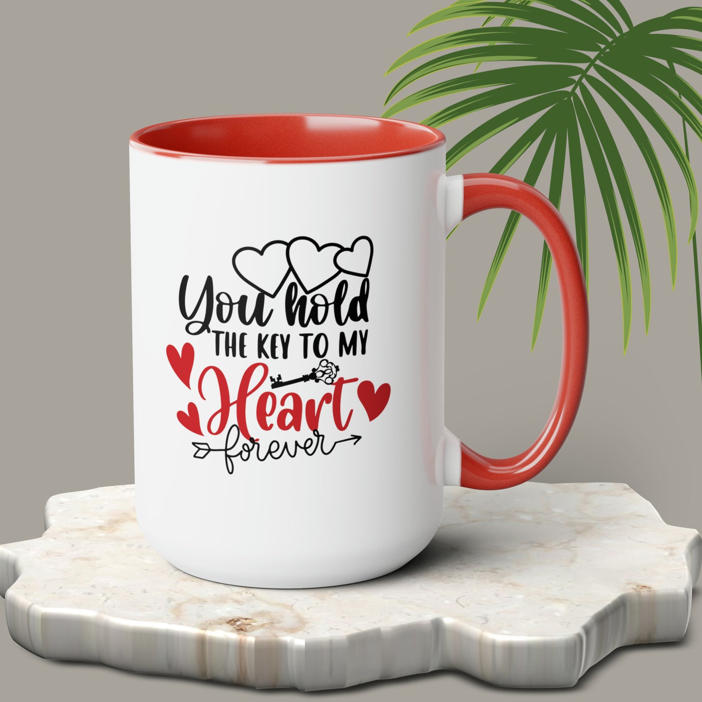 Happy valentines day Two-Tone Coffee Mugs, 15oz