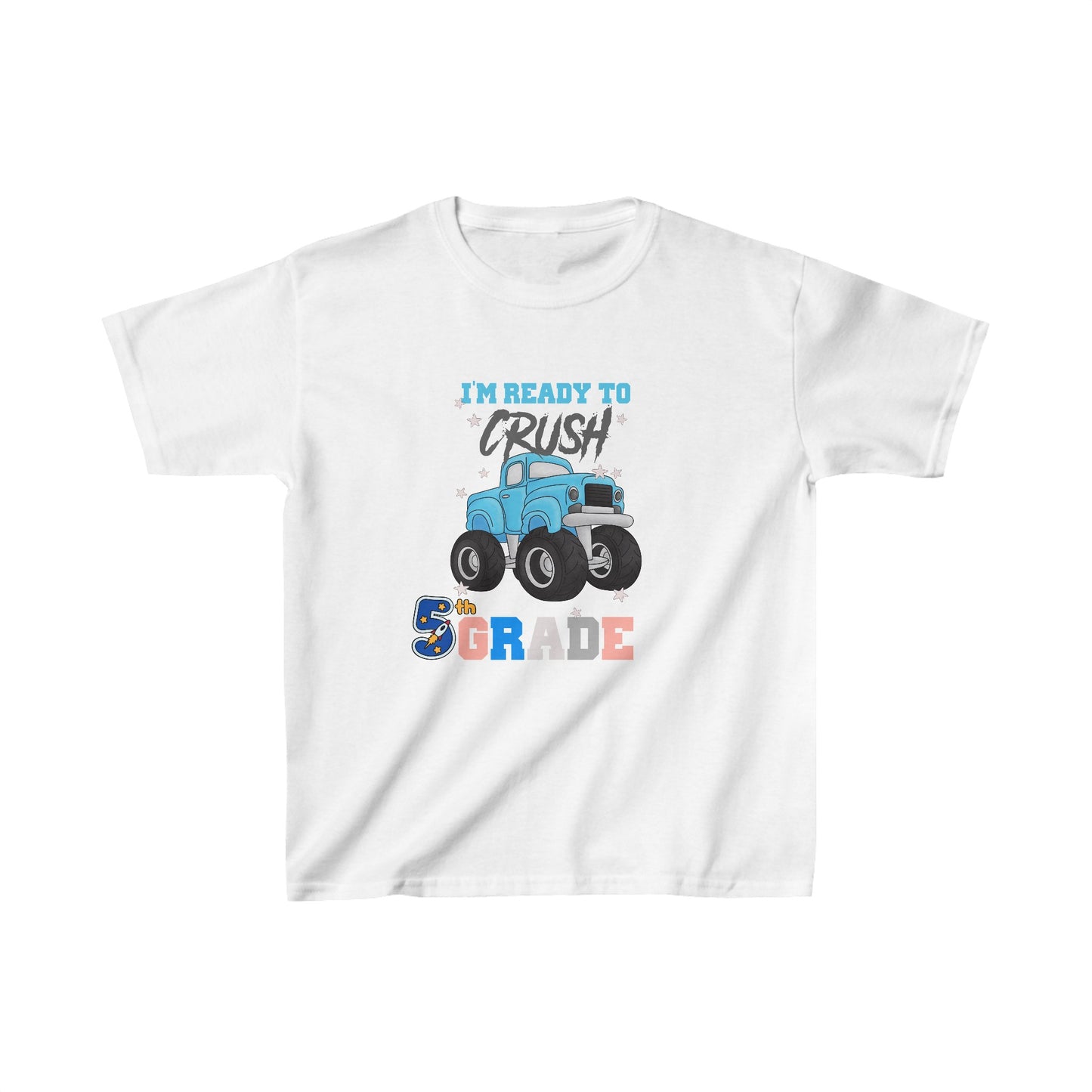 I Am Ready To Crush 5th Grade Back To School Kids Heavy Cotton™ Tee, Back to school Kids Shirt, 1st Day Of School Shirt, Back To School Cotton T-Shirt.