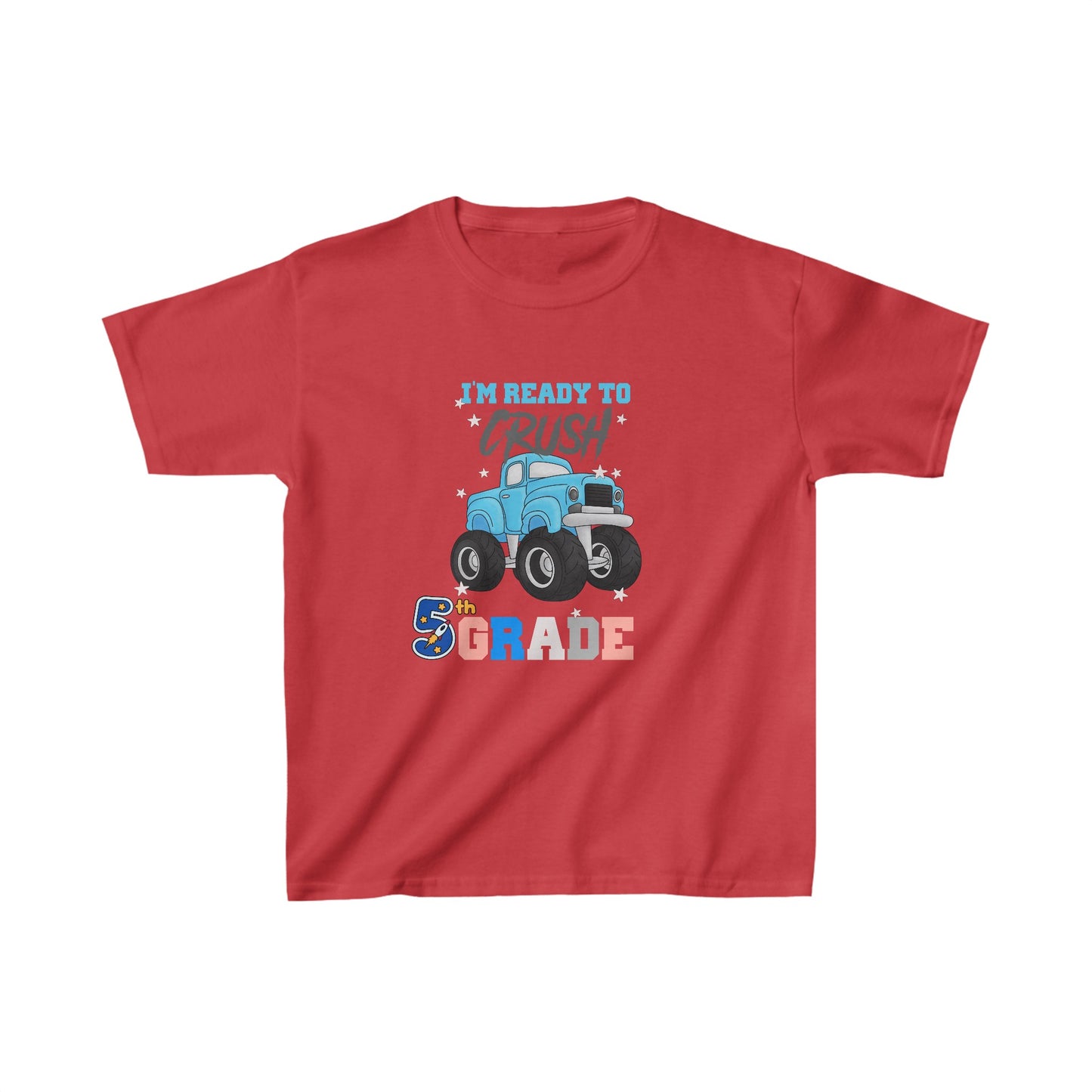 I Am Ready To Crush 5th Grade Back To School Kids Heavy Cotton™ Tee, Back to school Kids Shirt, 1st Day Of School Shirt, Back To School Cotton T-Shirt.