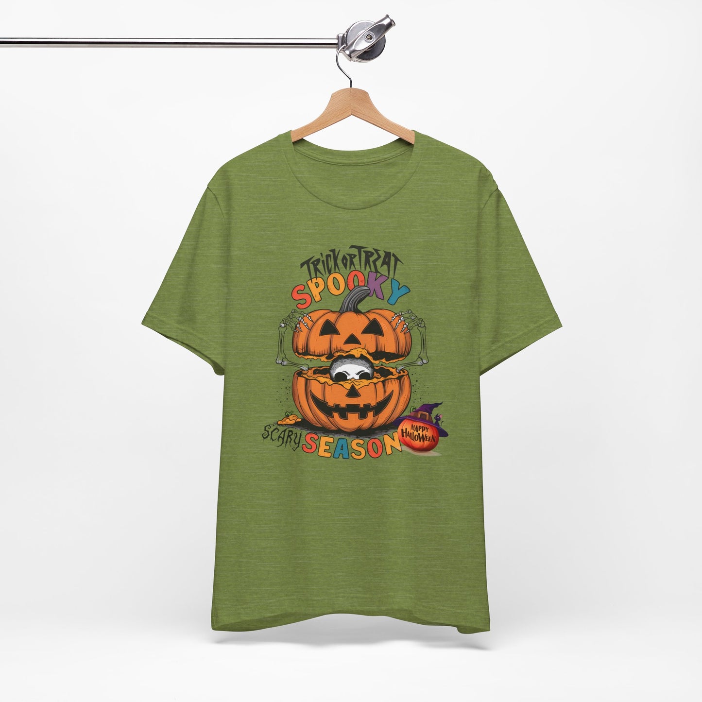 Spooky Scary Season T-shirt, Happy Halloween Skeleton T-shirt, Happy Halloween T-shirt, Trick Or Treat T-shirt, Halloween T-shirt, Cool Halloween T-shirt, Spooky T-shirt,