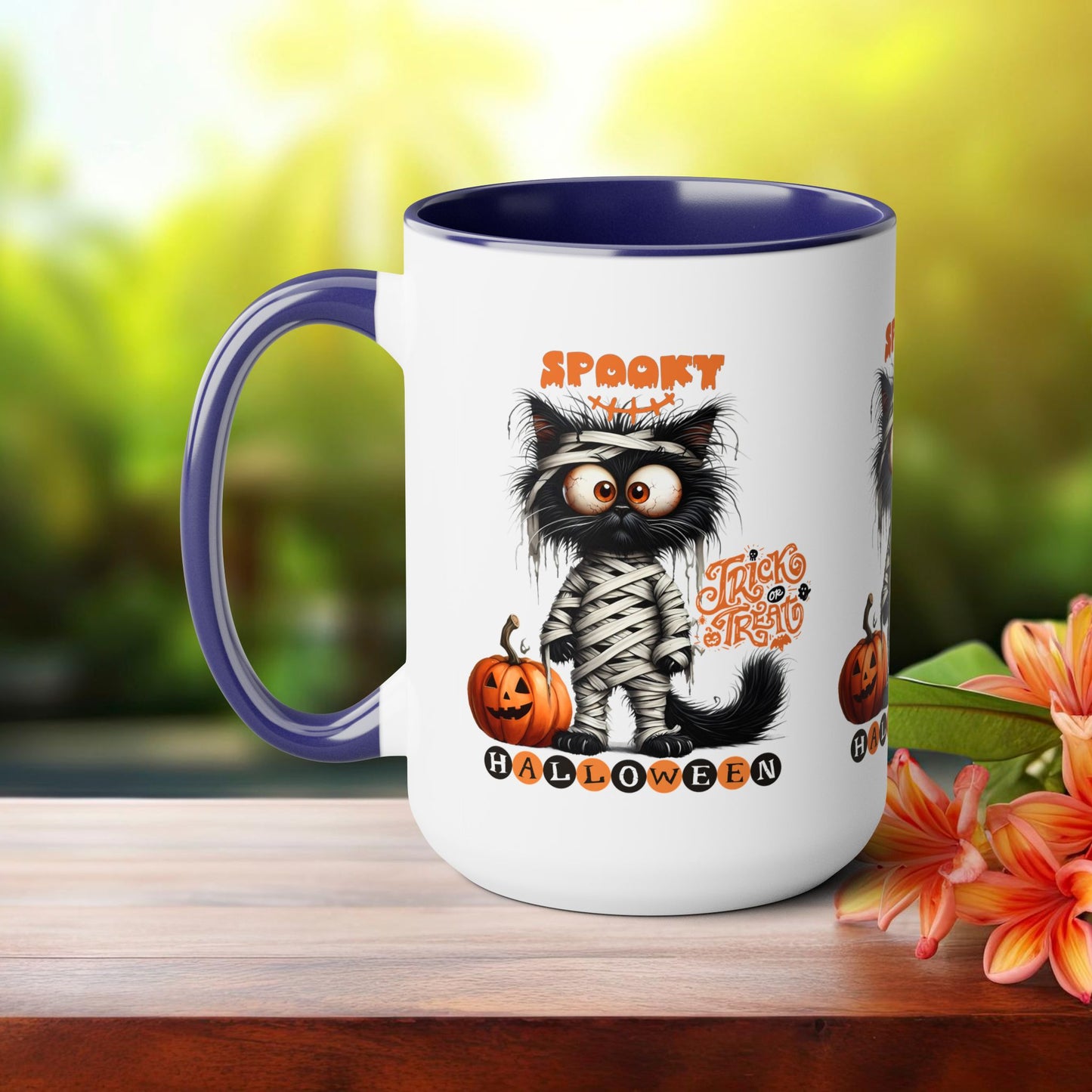Spooky Halloween Coffee Mug, Let's Go Halloween Coffee Mug, Trick or Treat Halloween Coffee Mug, Cute Ghost Coffee Mug, Spooky Season Halloween Coffee Mug.
