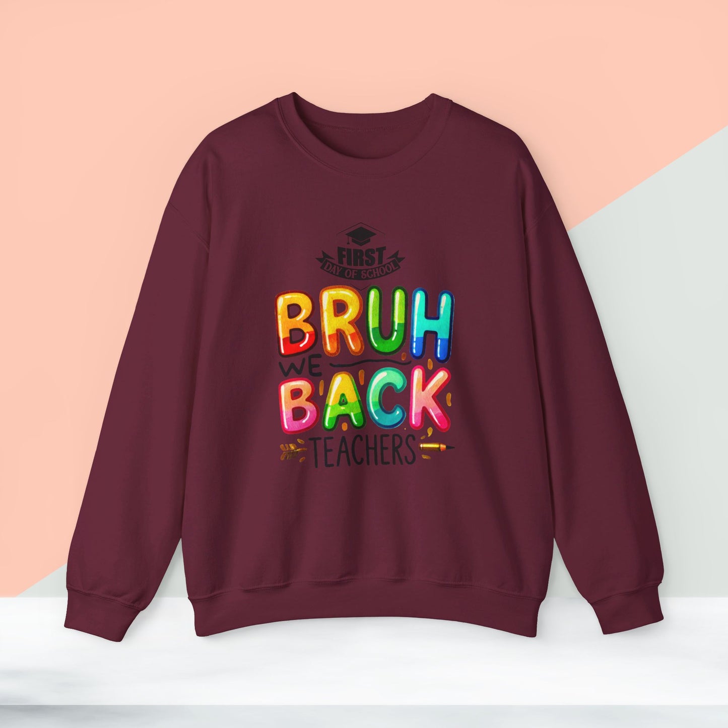 We Love Teachers Sweatshirt, Back To school unisex heavy blend crewneck sweatshirt, Teacher Back To school Sweatshirt. First Day Vibes Sweatshirt.