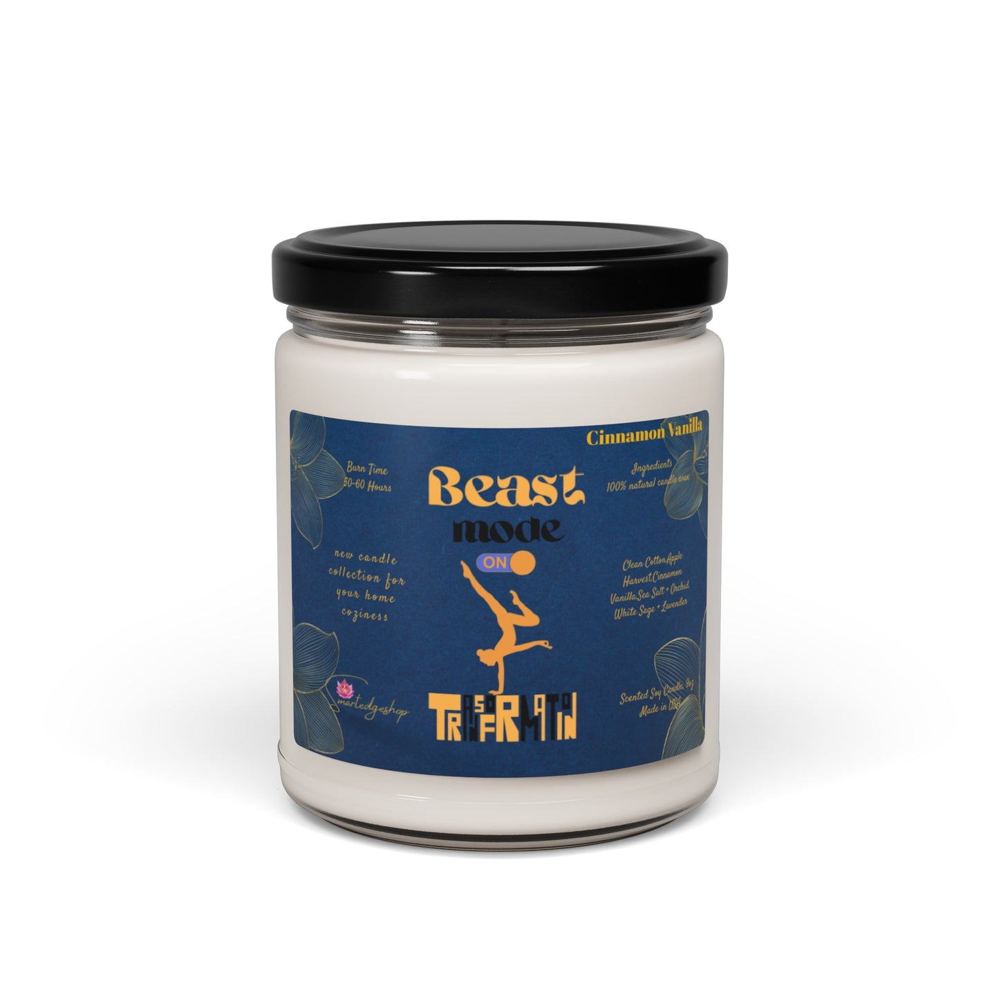 Beast Mode On Yoga Scented Soy Candle, 9oz,Yoga , CuteCandle, Mindful Gift, Yoga lovers candle, Yoga Instructor Gift, Gift For Yoga lovers, Gift For Yogi.