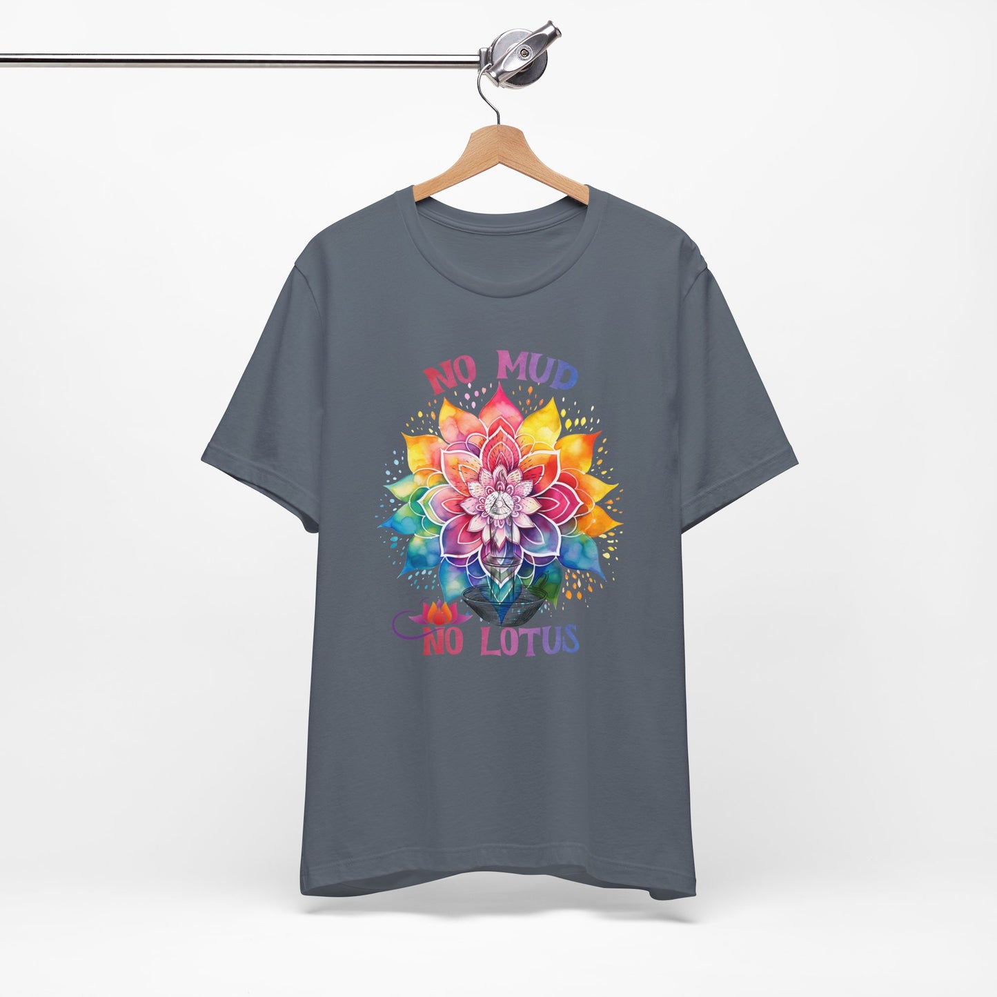 No Mud No Lotus Yoga T-Shirt, Cute Yoga workout Shirt, Yoga lovers T-shirt, Yoga Instructor Gift, Gym shirt, Gift For Yoga lover, Gift For Yogi.