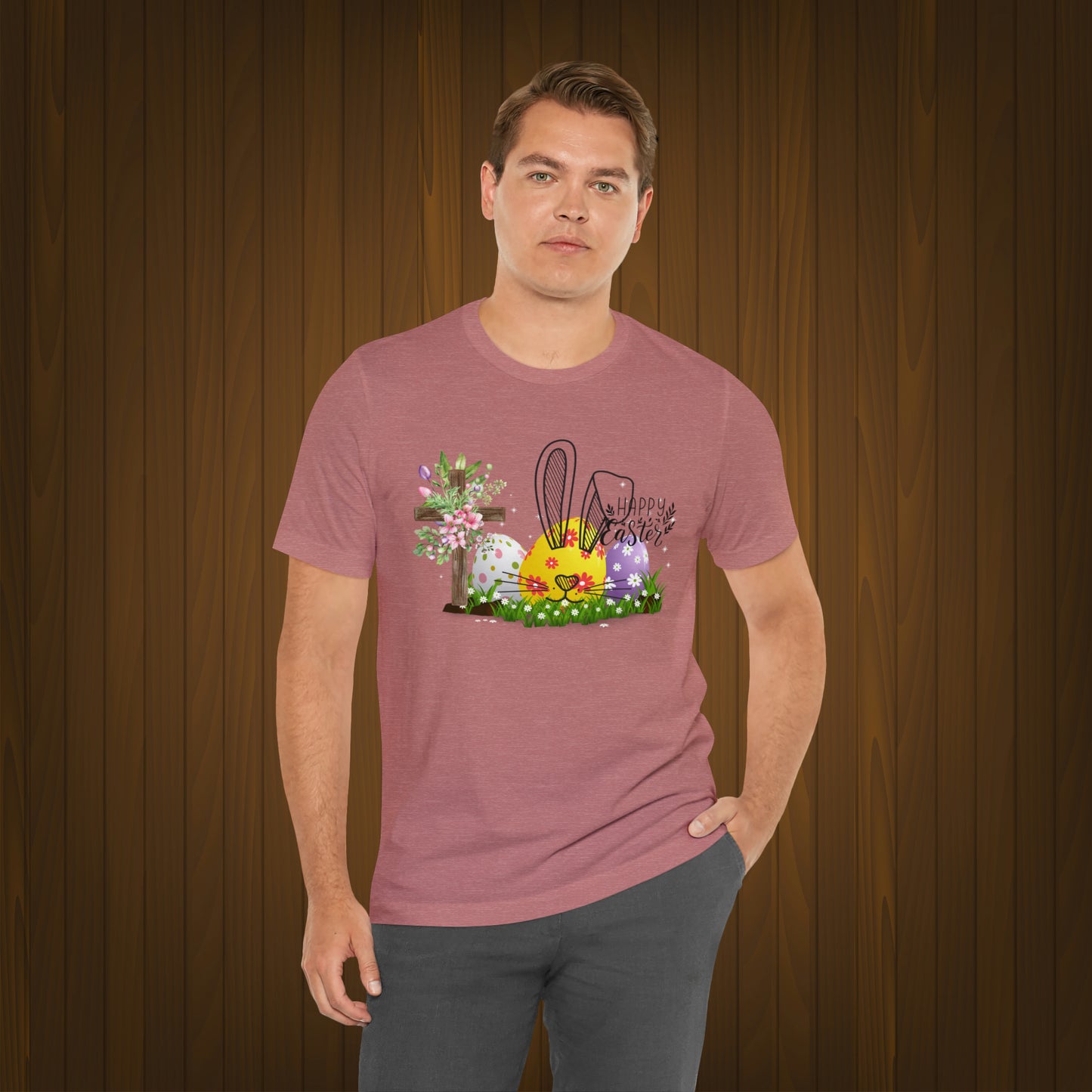 Happy Easter Unisex Jersey Short Sleeve Tee