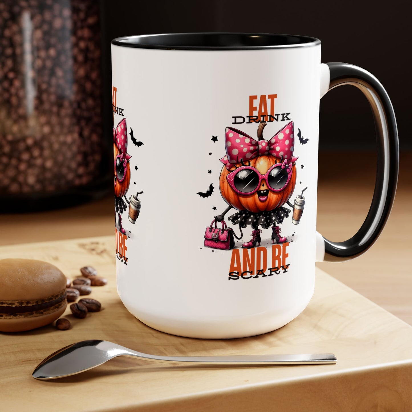 Eat Drink And Be Scary Halloween Coffee Mug, Let's Go Halloween Coffee Mug, Trick or Treat Halloween Coffee Mug, Cute Skeleton Coffee Mug, Spooky Season Halloween Coffee Mug.