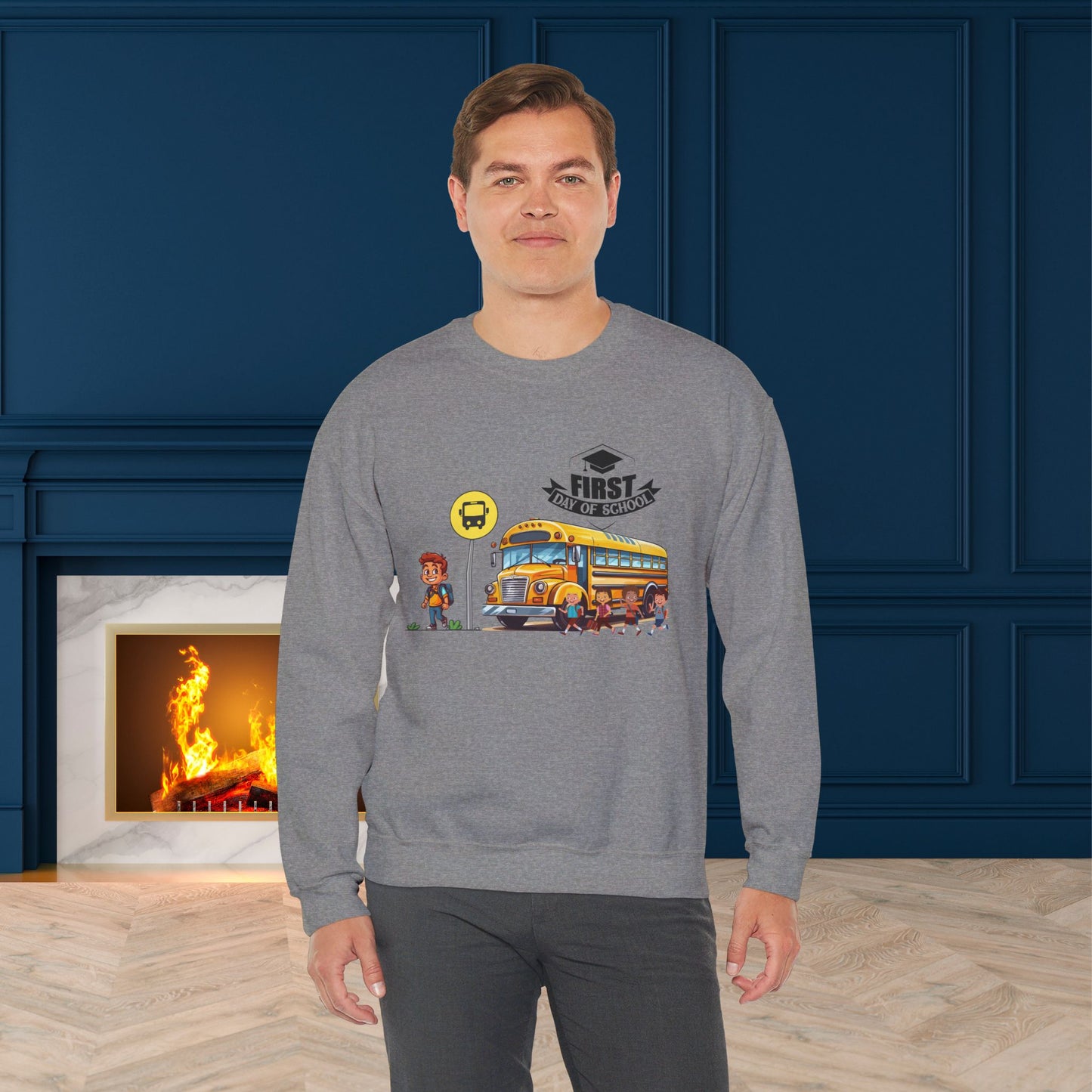Back To school unisex heavy blend crewneck sweatshirt, We Love Teachers Sweatshirt,Teacher Back To school Sweatshirt. First Day Vibes Sweatshirt.