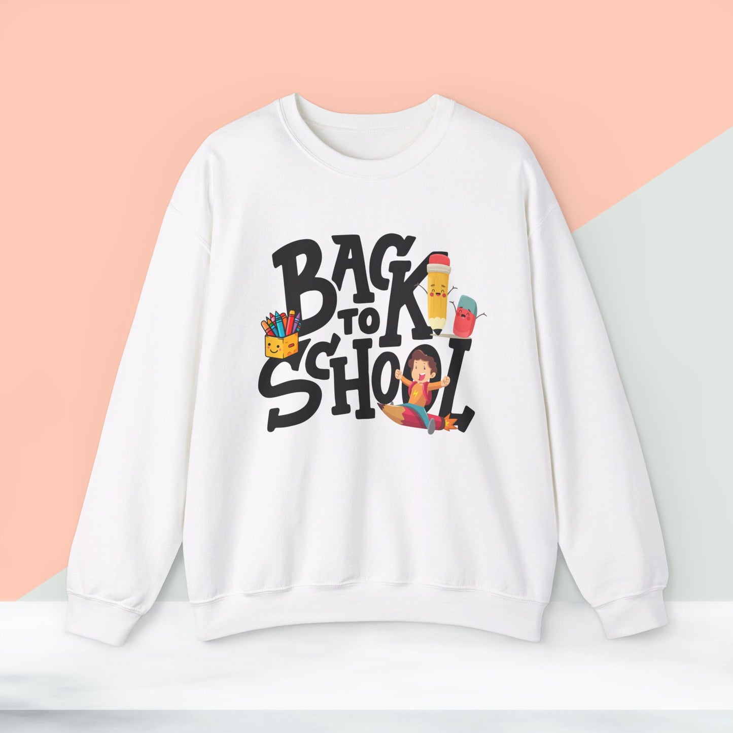 Back To school unisex heavy blend crewneck sweatshirt, We Love Teachers Sweatshirt,Teacher Back To school Sweatshirt. First Day Vibes Sweatshirt.
