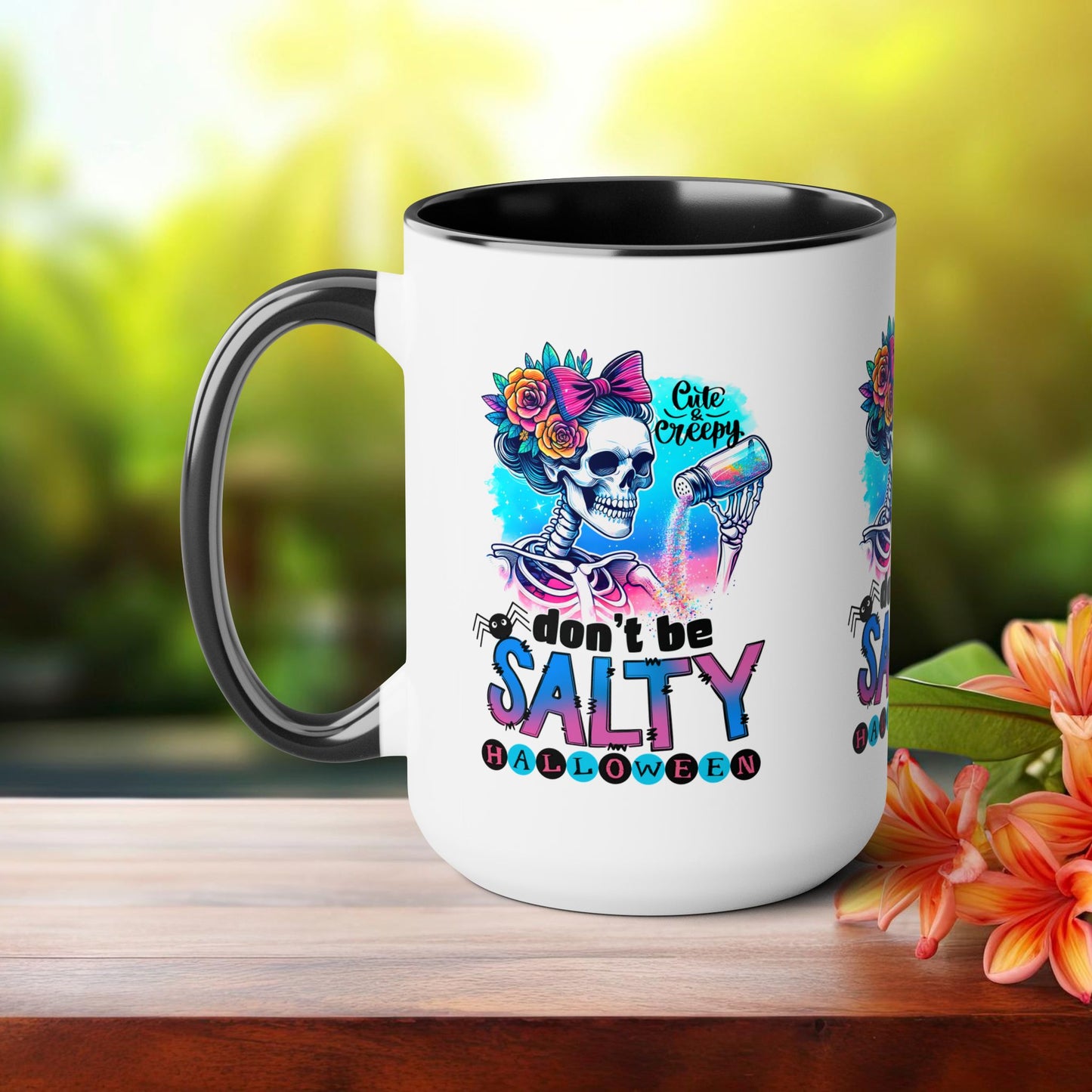Don't Be Salty Happy Halloween Coffee Mug, Let's Go Halloween Coffee Mug, Trick or Treat Halloween Coffee Mug, Cute Skeleton Coffee Mug, Spooky Season Halloween Coffee Mug.