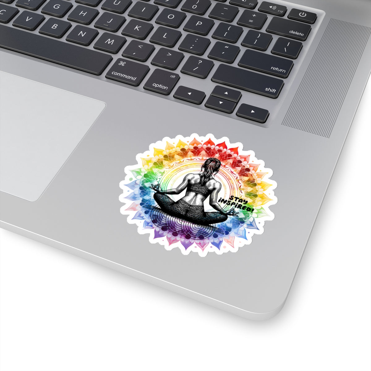 Stay Inspired Yoga Kiss-Cut Stickers , Cute Yoga Kiss-Cut Stickers, Mindful Gift, Yoga lovers Kiss-Cut Stickers, Yoga Instructor Gift, Gift For Yoga lovers, Gift For Yogi.