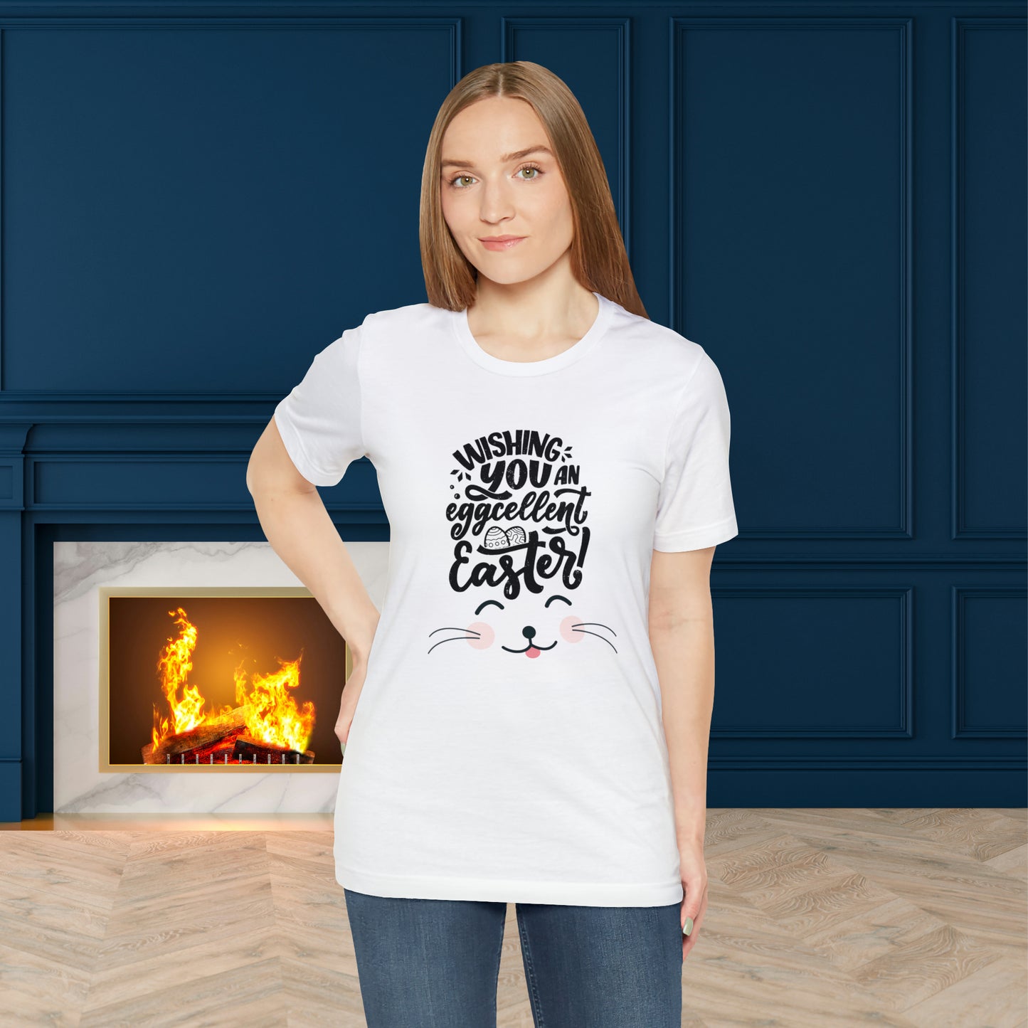 Happy Easter Unisex Jersey Short Sleeve Tee
