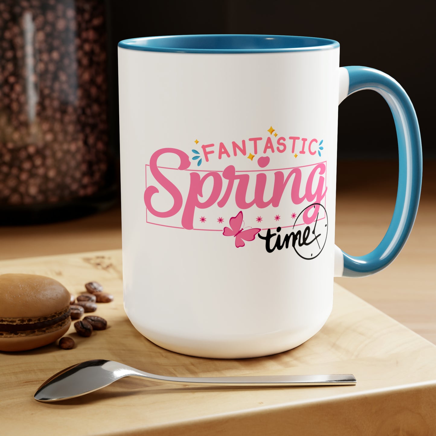 Spring Time two-Tone Coffee Mugs, 15oz
