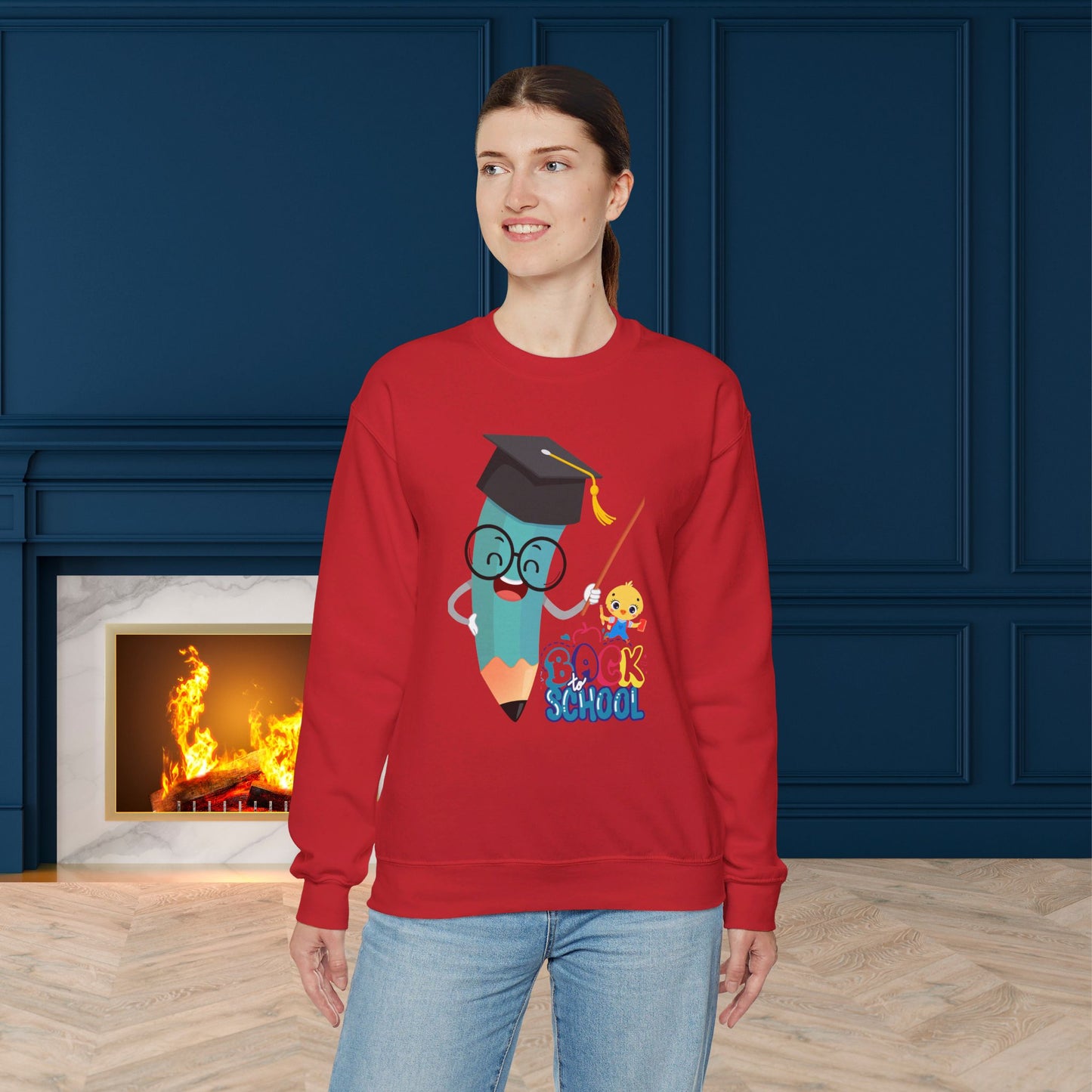 Back To school unisex heavy blend crewneck sweatshirt, We Love Teachers Sweatshirt,Teacher Back To school Sweatshirt. First Day Vibes Sweatshirt.