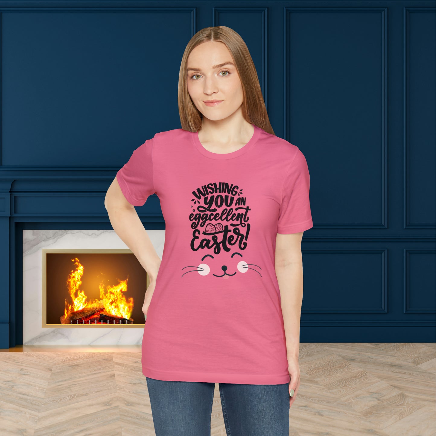 Happy Easter Unisex Jersey Short Sleeve Tee