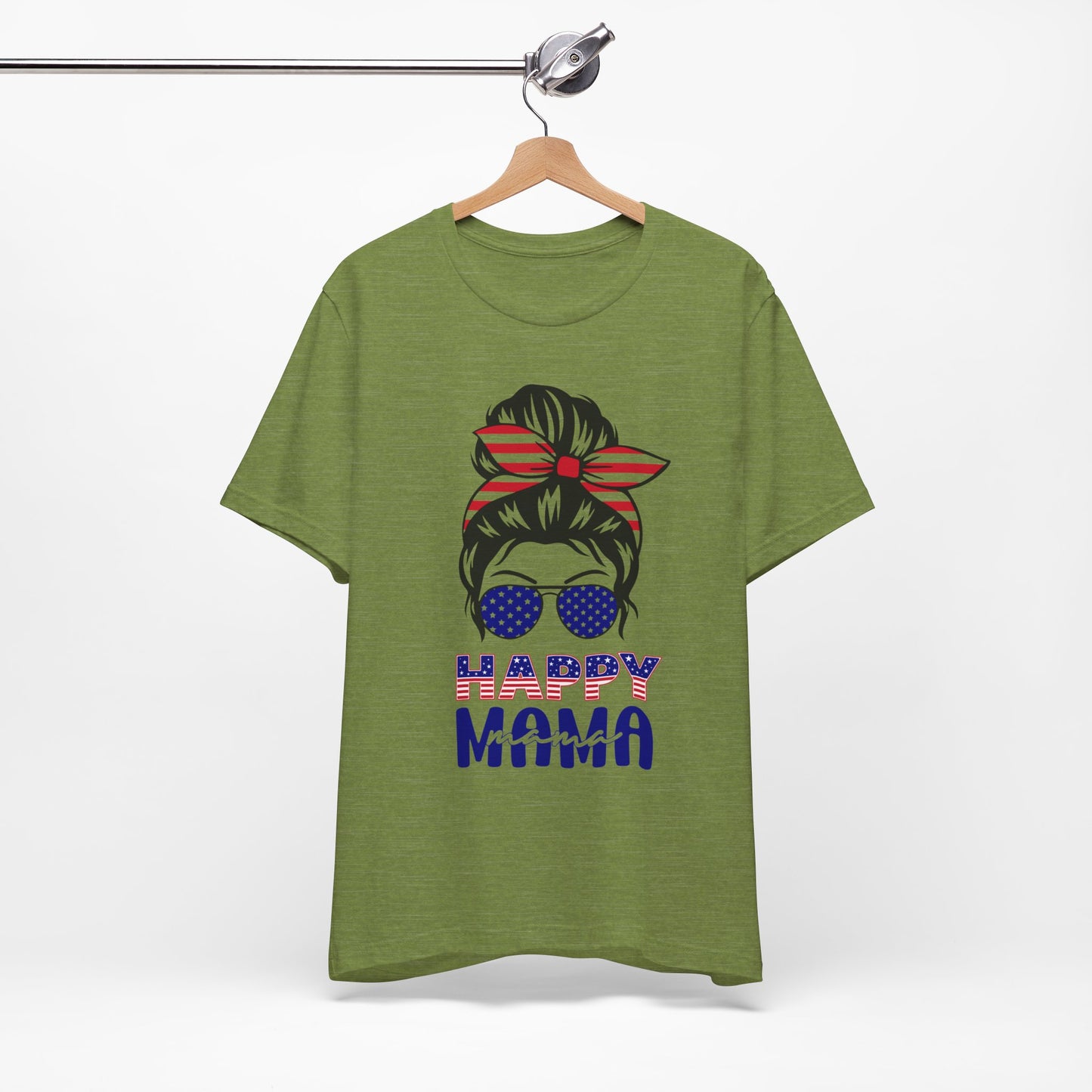 4th of July T-Shirt, Happy Mama T-Shirt, Fourth of July unisex jersey short sleeve.