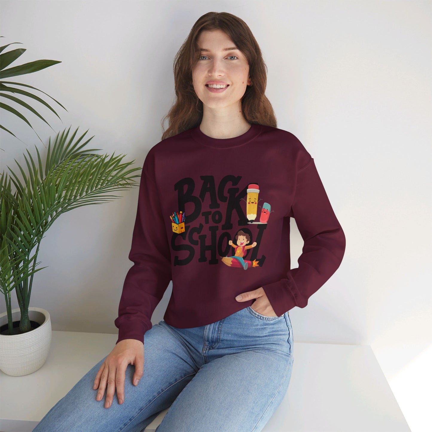 Back To school unisex heavy blend crewneck sweatshirt, We Love Teachers Sweatshirt,Teacher Back To school Sweatshirt. First Day Vibes Sweatshirt.