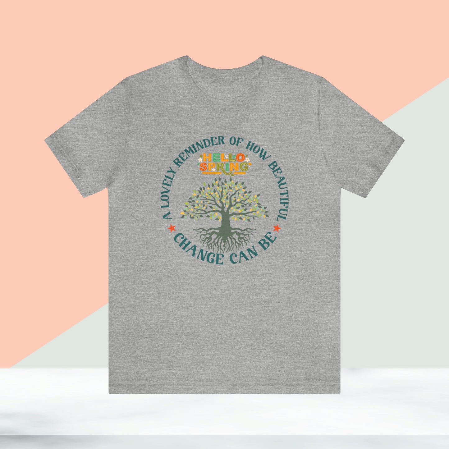Spring Unisex T-shirt, Spring Flowers Trendy Shirt.