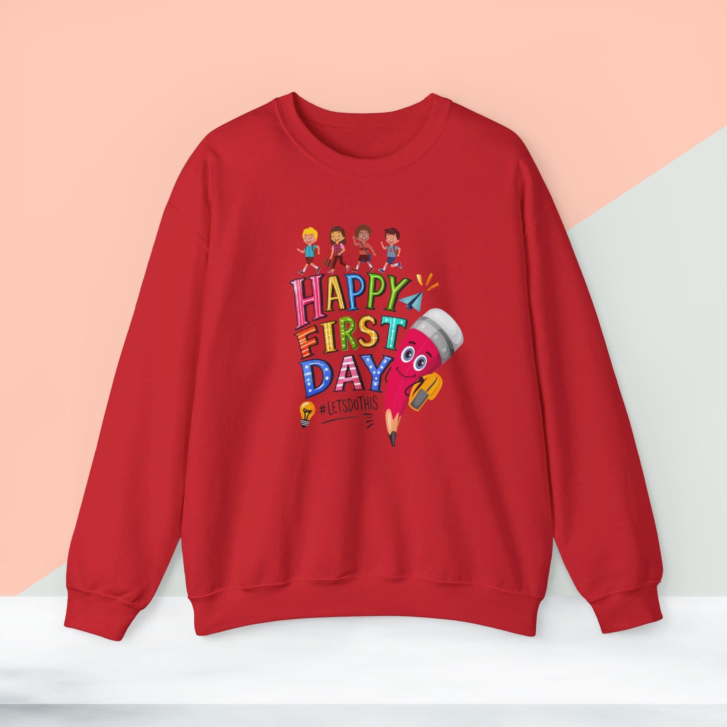We Love Teachers Sweatshirt, Back To school unisex heavy blend crewneck sweatshirt, Teacher Back To school Sweatshirt. First Day Vibes Sweatshirt.