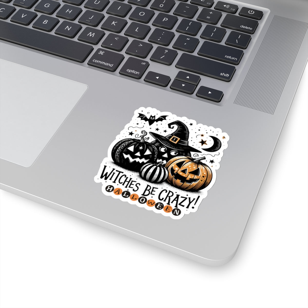 Witches Be Crazy Kiss-Cut Stickers, Happy Halloween Kiss-Cut Stickers, Spooky Season Kiss-Cut Stickers, Cute Cat Halloween Kiss-Cut Stickers.