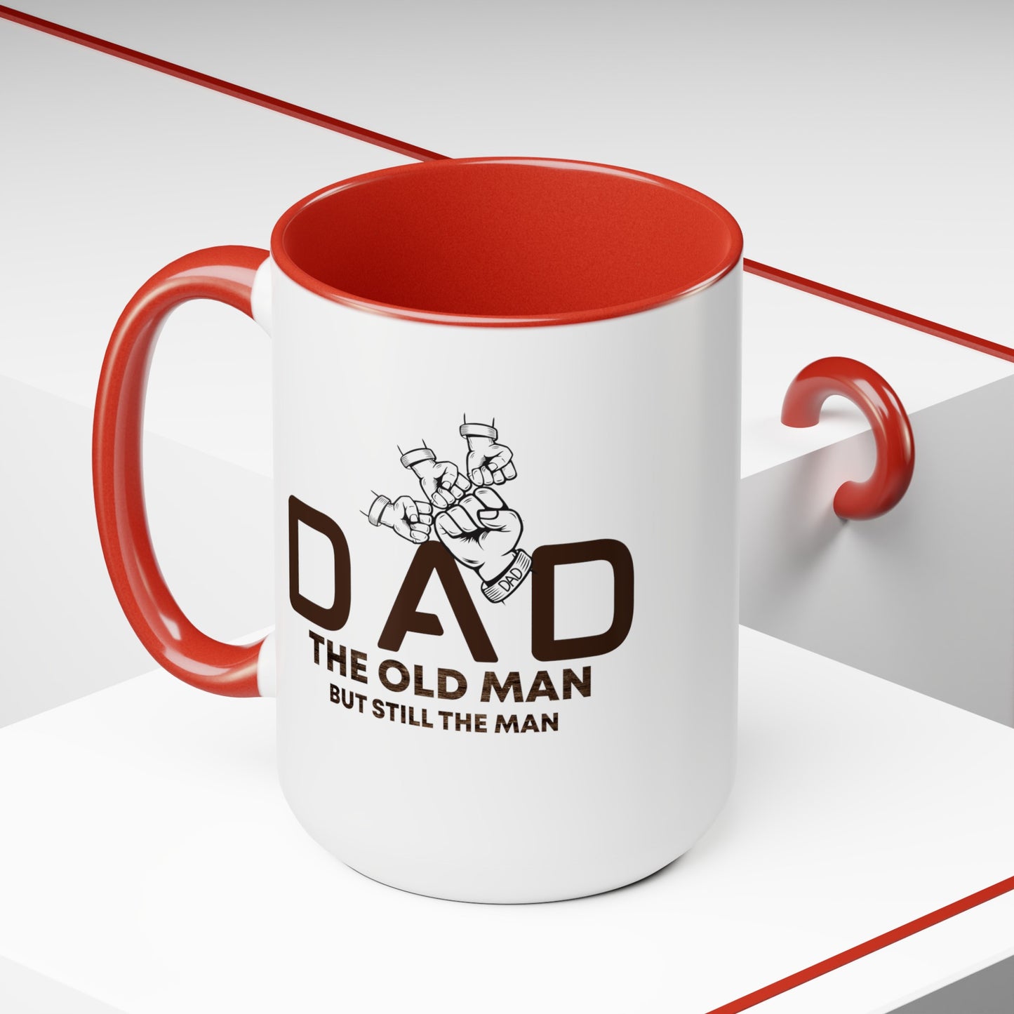 Happy father's dayTow-Tone Coffee Mug.15oz, Gift for Dad, Daddy's Coffee Mug