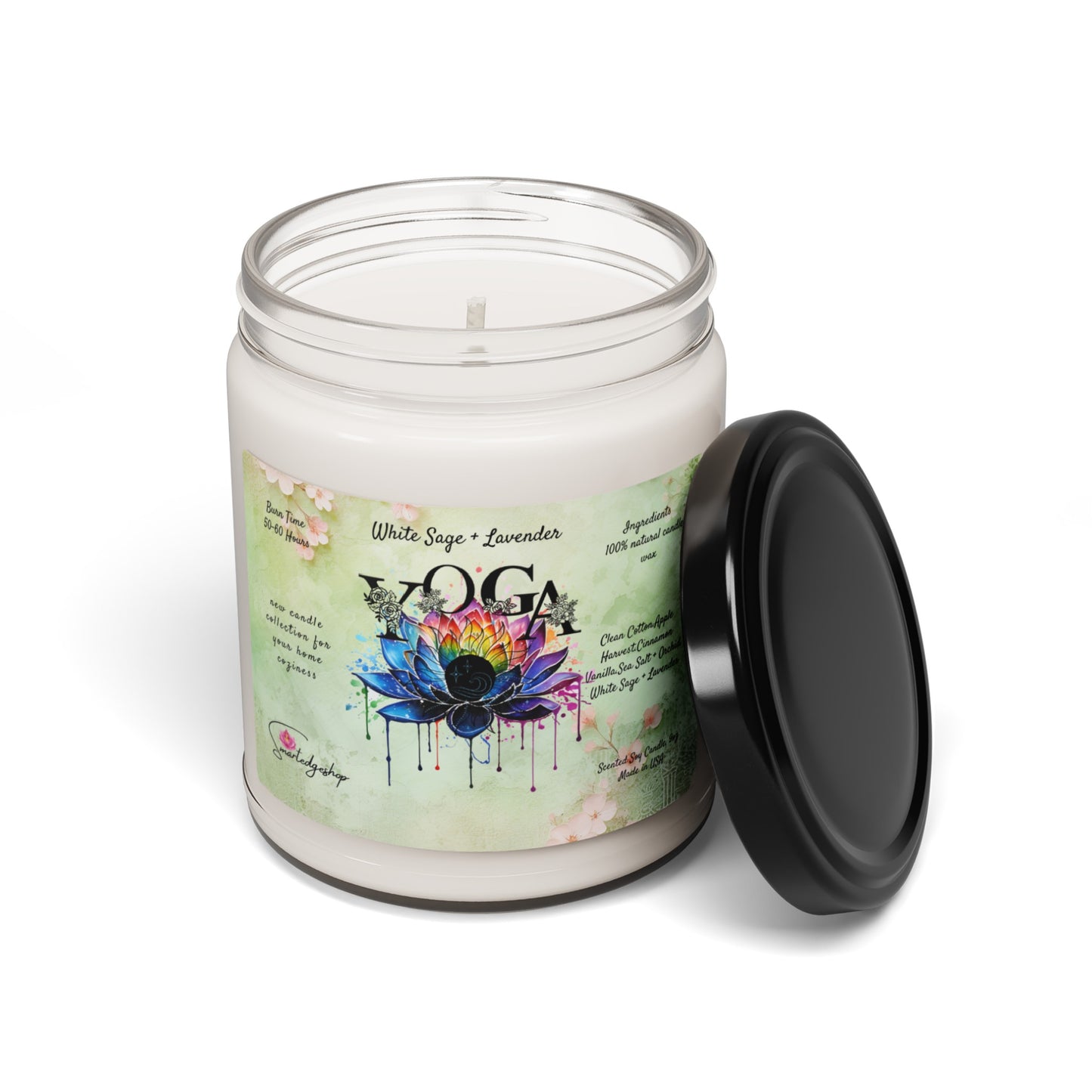 Yoga Scented Soy Candle, 9oz,Yoga , CuteCandle, Mindful Gift, Yoga lovers candle, Yoga Instructor Gift, Gift For Yoga lovers, Gift For Yogi.