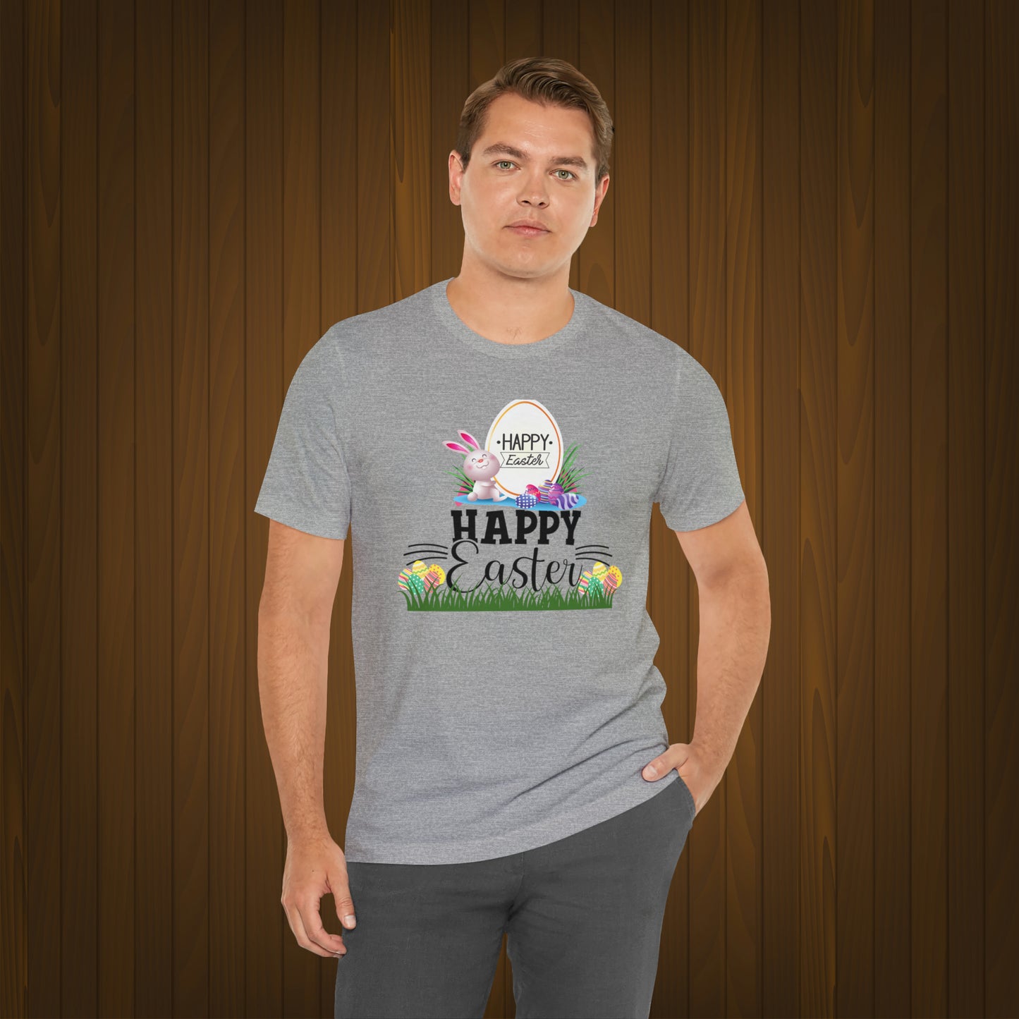 Happy Easter Unisex Jersey Short Sleeve Tee