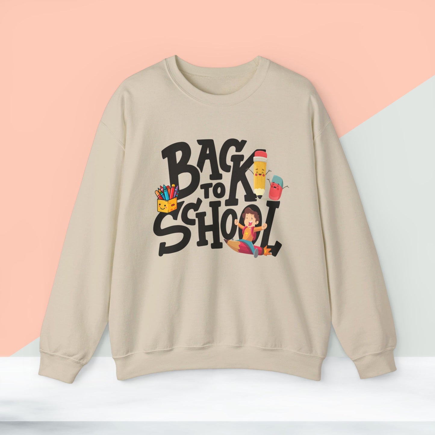 Back To school unisex heavy blend crewneck sweatshirt, We Love Teachers Sweatshirt,Teacher Back To school Sweatshirt. First Day Vibes Sweatshirt.