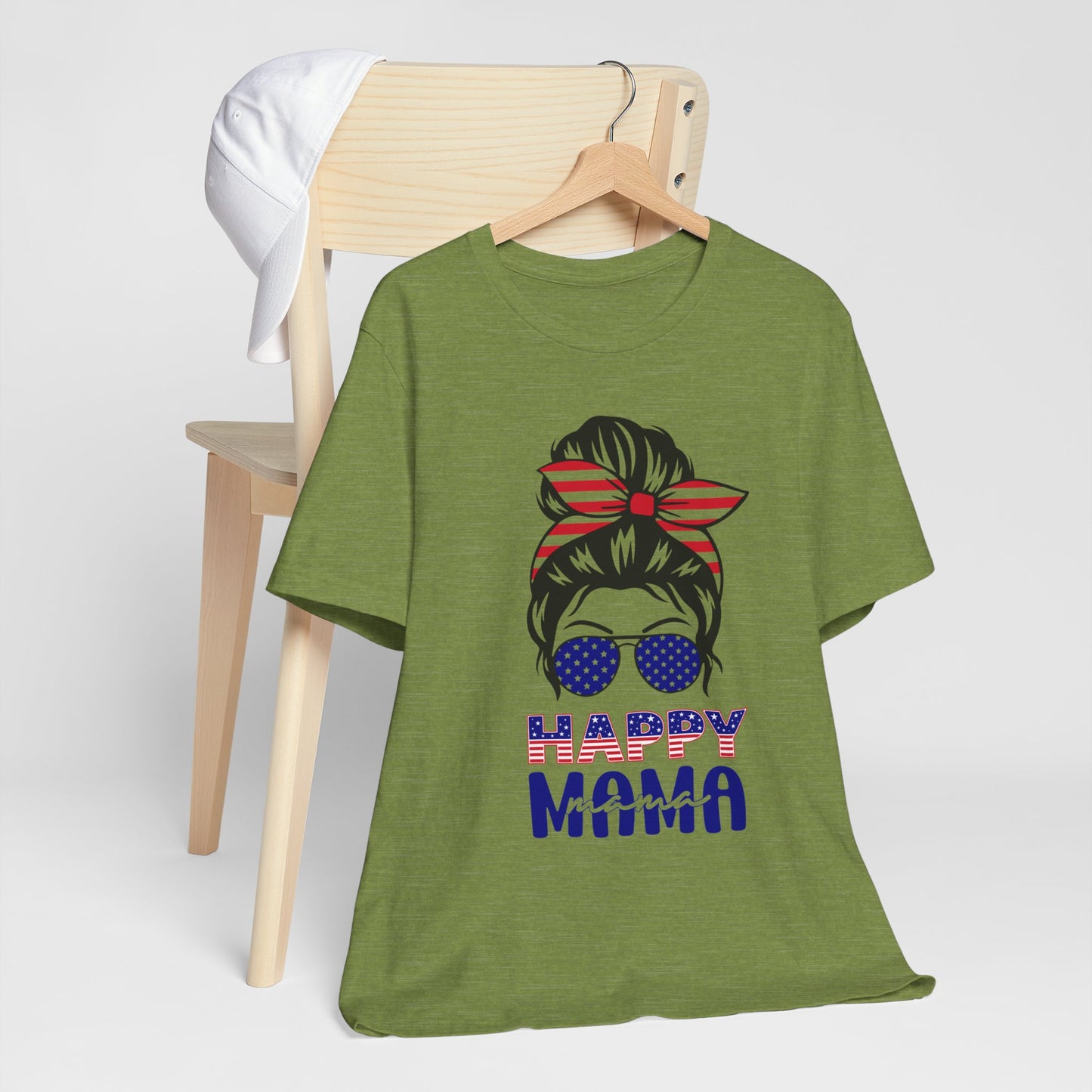 4th of July T-Shirt, Happy Mama T-Shirt, Fourth of July unisex jersey short sleeve.