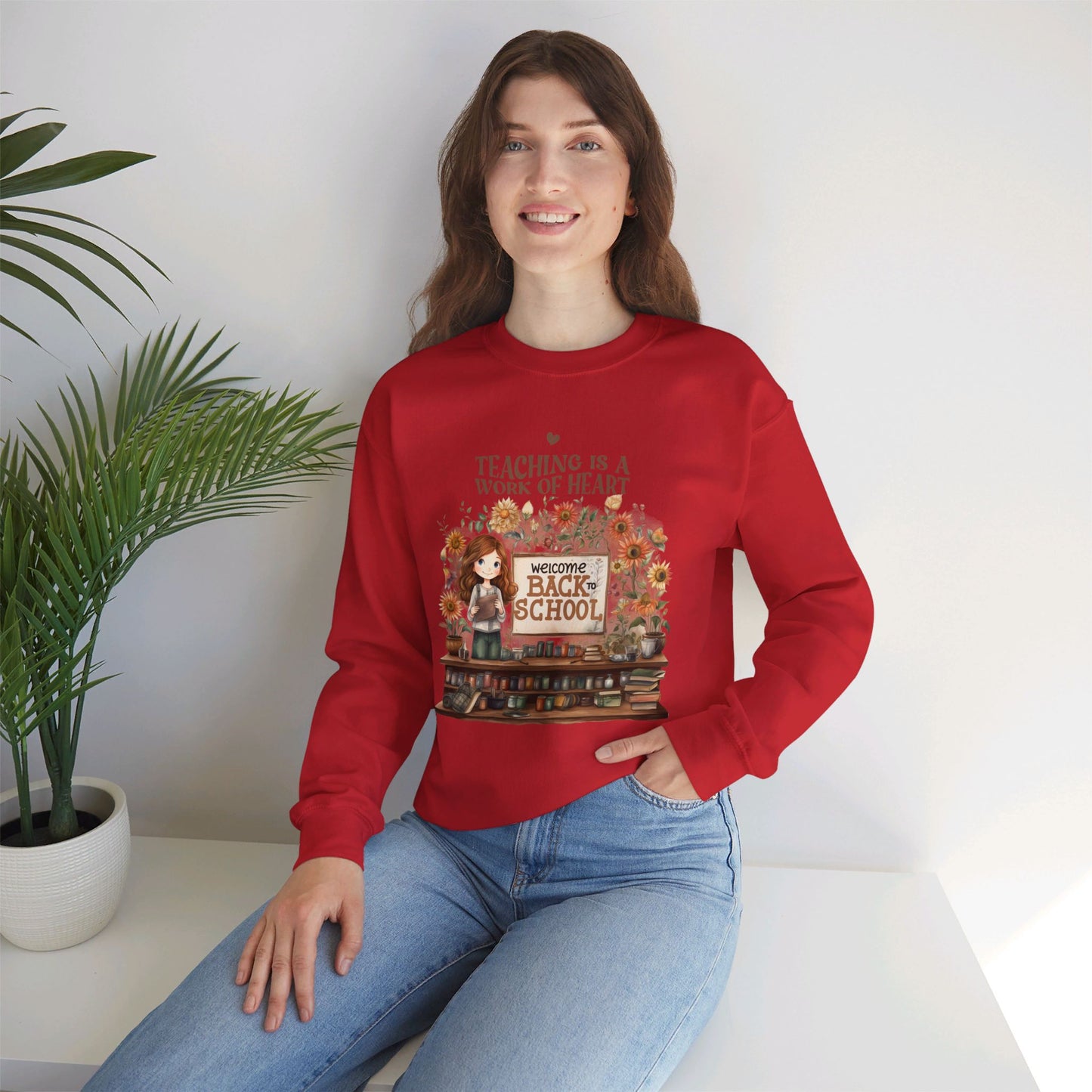 We Love Teachers Sweatshirt, Back To school unisex heavy blend crewneck sweatshirt, Teacher Back To school Sweatshirt. First Day Vibes Sweatshirt.