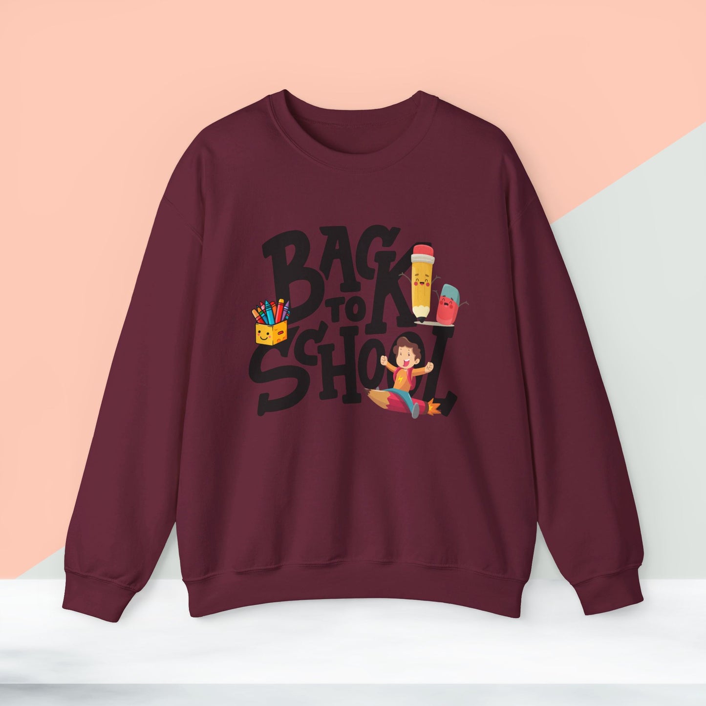 Back To school unisex heavy blend crewneck sweatshirt, We Love Teachers Sweatshirt,Teacher Back To school Sweatshirt. First Day Vibes Sweatshirt.