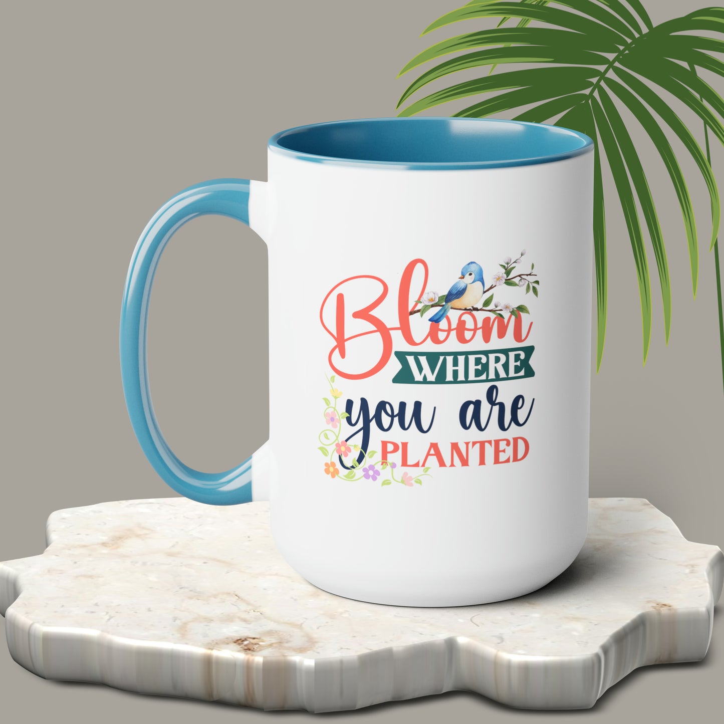 Spring time two-Tone Coffee Mugs, 15oz