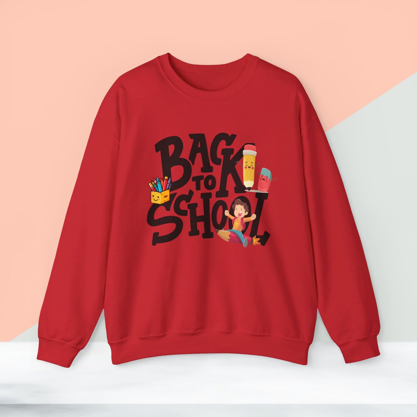 Back To school unisex heavy blend crewneck sweatshirt, We Love Teachers Sweatshirt,Teacher Back To school Sweatshirt. First Day Vibes Sweatshirt.