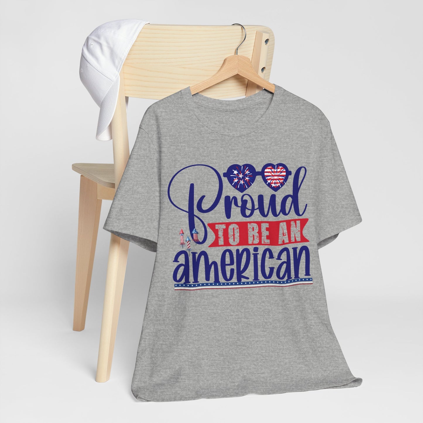 4th of July T-Shirt, Proud To Be An American T-shirt, Fourth of July unisex jersey short sleeve.