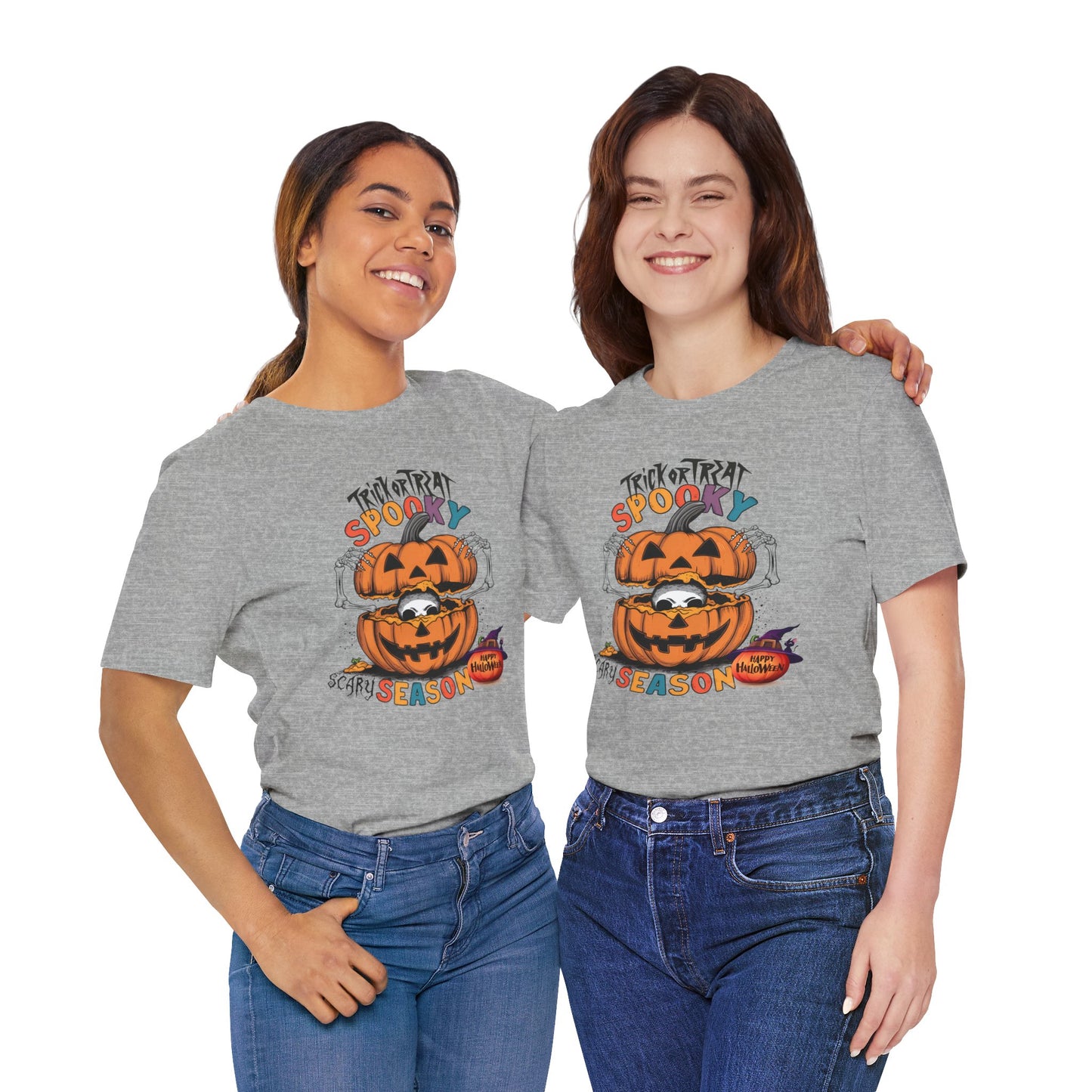 Spooky Scary Season T-shirt, Happy Halloween Skeleton T-shirt, Happy Halloween T-shirt, Trick Or Treat T-shirt, Halloween T-shirt, Cool Halloween T-shirt, Spooky T-shirt,