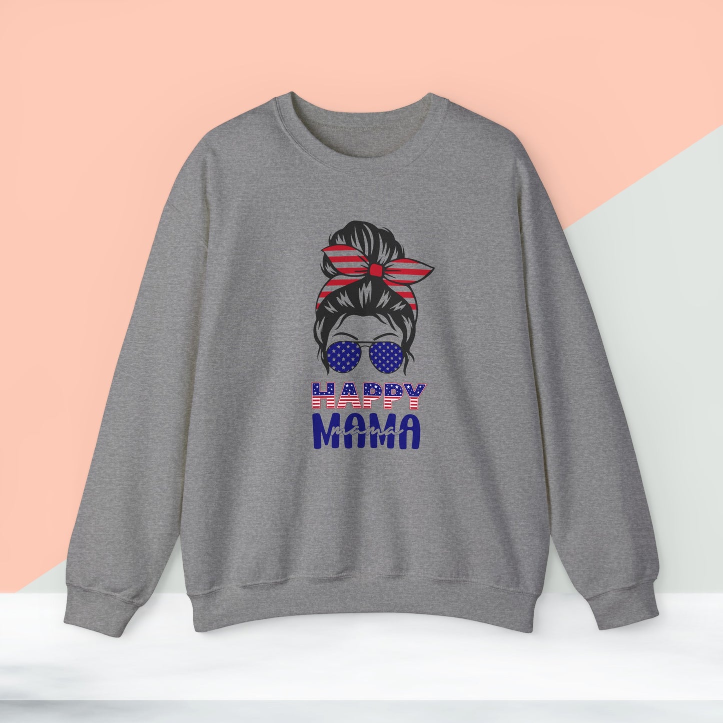Happy 4th Of July Sweatshirt, Happy Mama T-Shirt, Fourth of July unisex heavy blend crewneck sweatshirt.